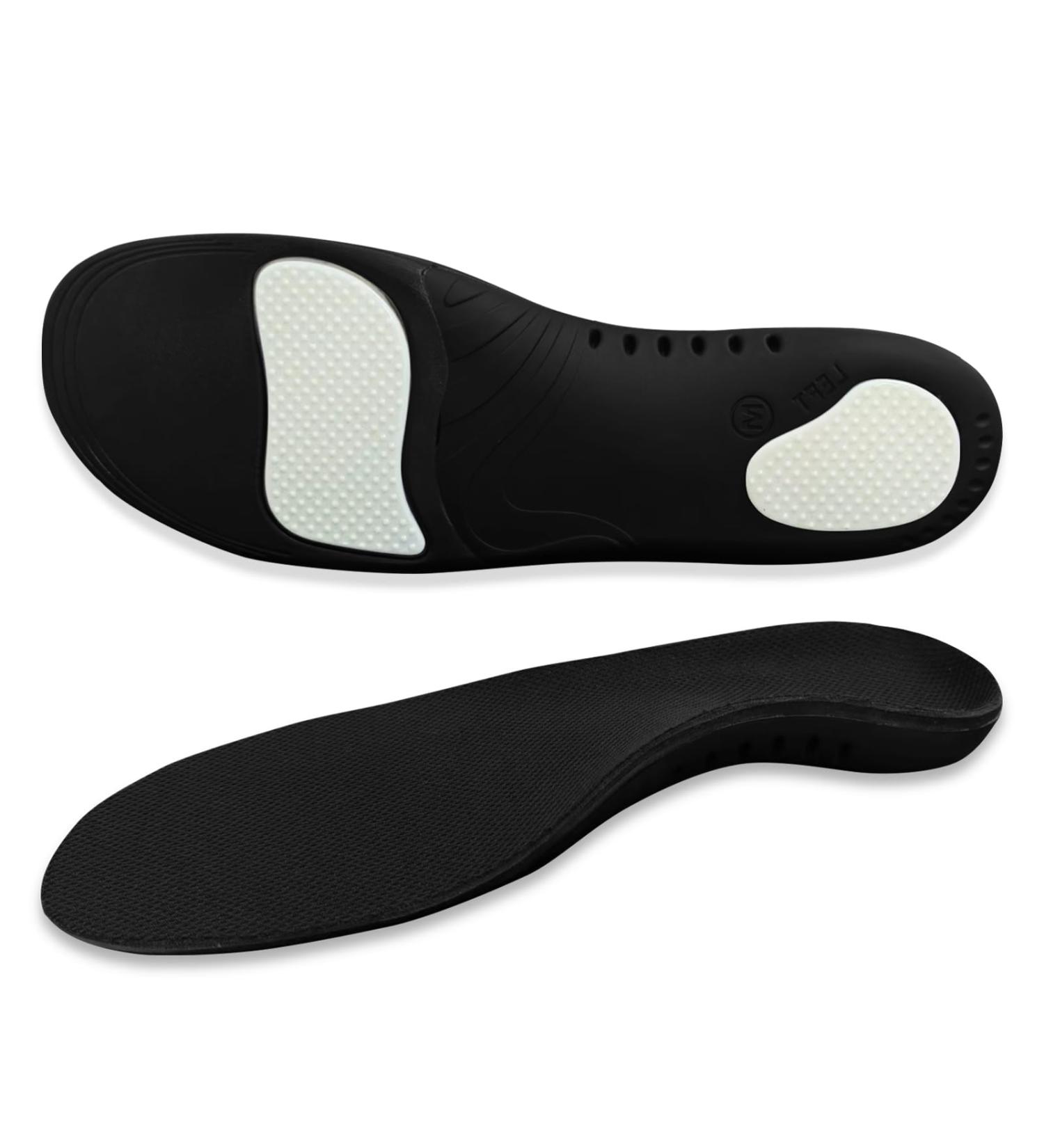 Plantar Fasciitis Relief Insoles - Arch Support Orthotics for Men & Women - Shock Absorbing Inserts for Flat Feet & Work Boots - Buy Online on GoSupps.com