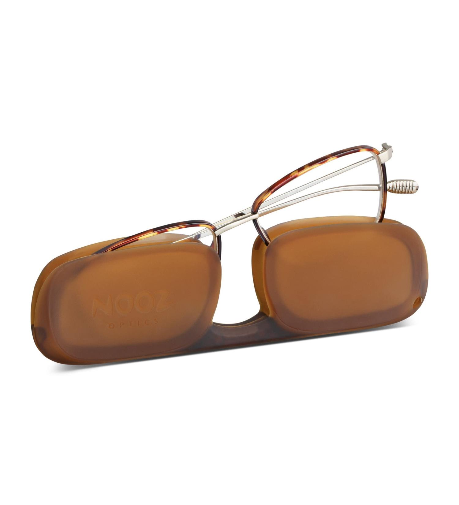 Nooz Faro Collection +1.5 Rectangular Reading Glasses for Men & Women - Steel & Nylon Frames in Tortoise - Enlarged Magnifying Glasses - Buy Online on GoSupps.com