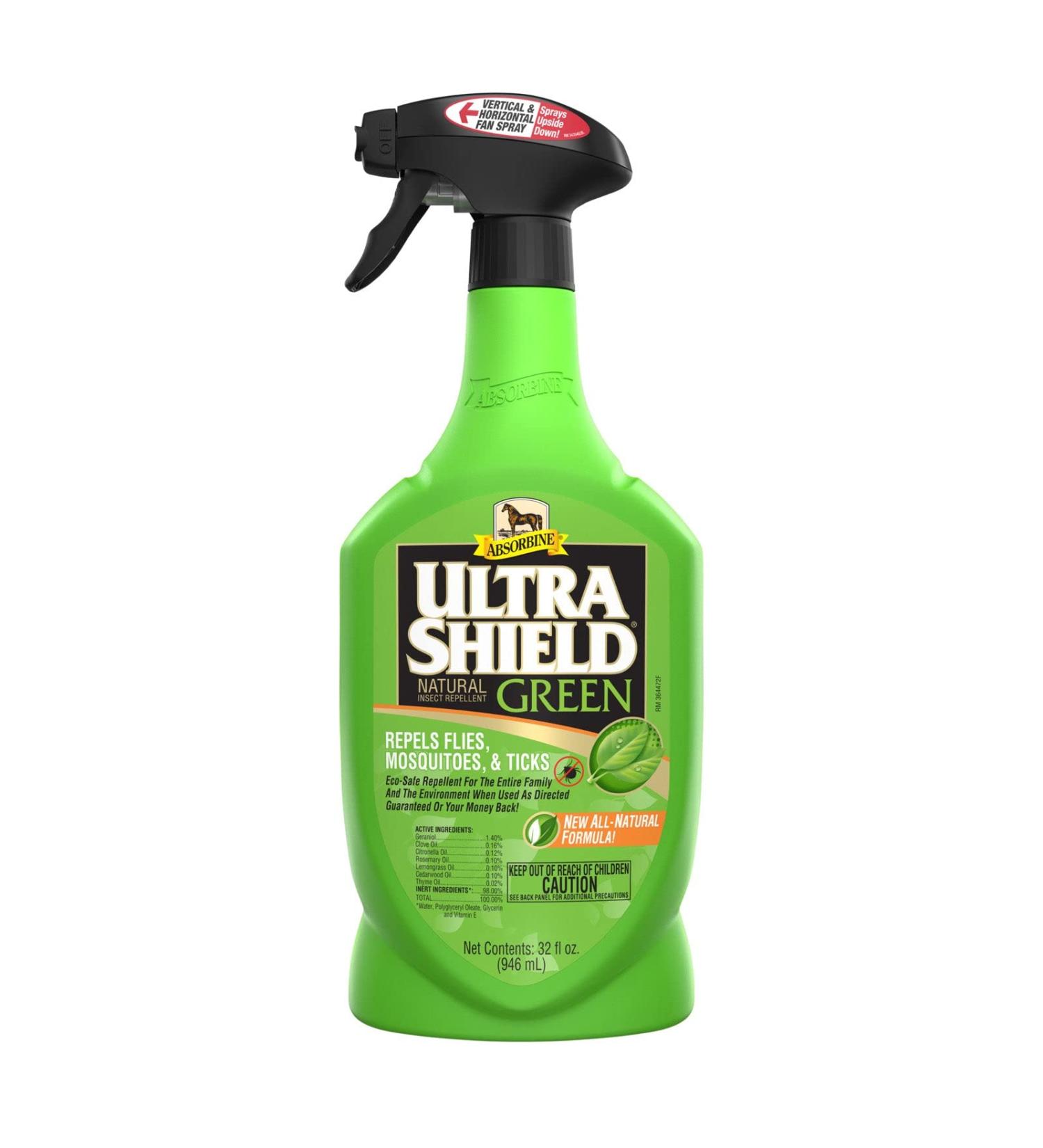 Absorbine Ultra Shield Green Body Spray 950ml - Premium Insect Repellent for Pets | Fast International Shipping - Buy Online on GoSupps.com