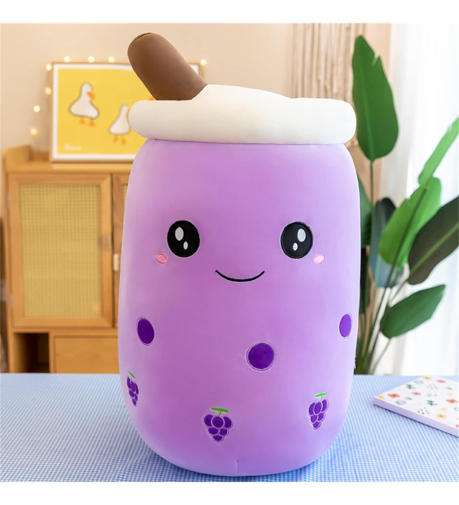 Bubble Tea Plush Pillow - Boba Plushie Cartoon Doll - Soft Milk Tea Toy - Purple 1 35cm - Children's Birthday Gift - Buy Online on GoSupps.com