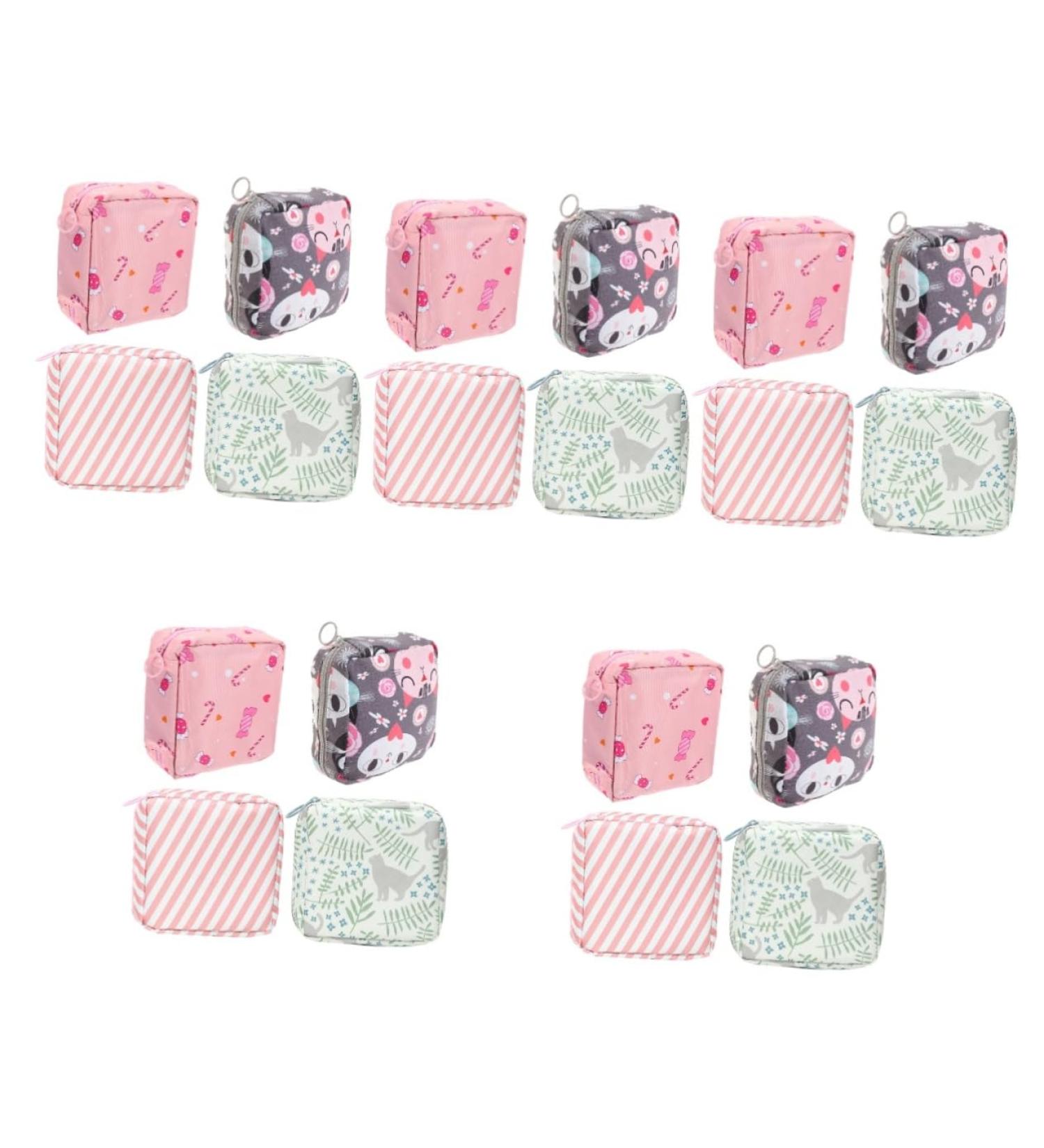 Healifty 20 Pcs Napkin Storage Bag - Travel Hygiene Coin Purse for Women | Menstrual Period Starter Kit & Reusable Pouches - Buy Online on GoSupps.com