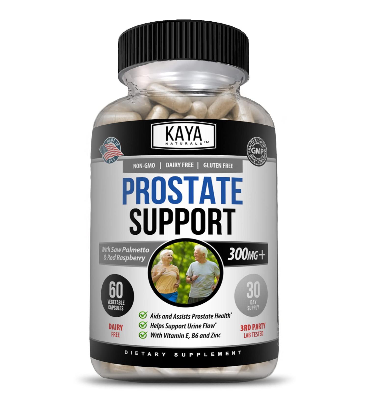 Kaya Naturals Prostate Support Supplement | Saw Palmetto DHT Blocker for Hair Growth, Sleep, Bladder Control & Stamina | 60 Capsules - Buy Online on GoSupps.com