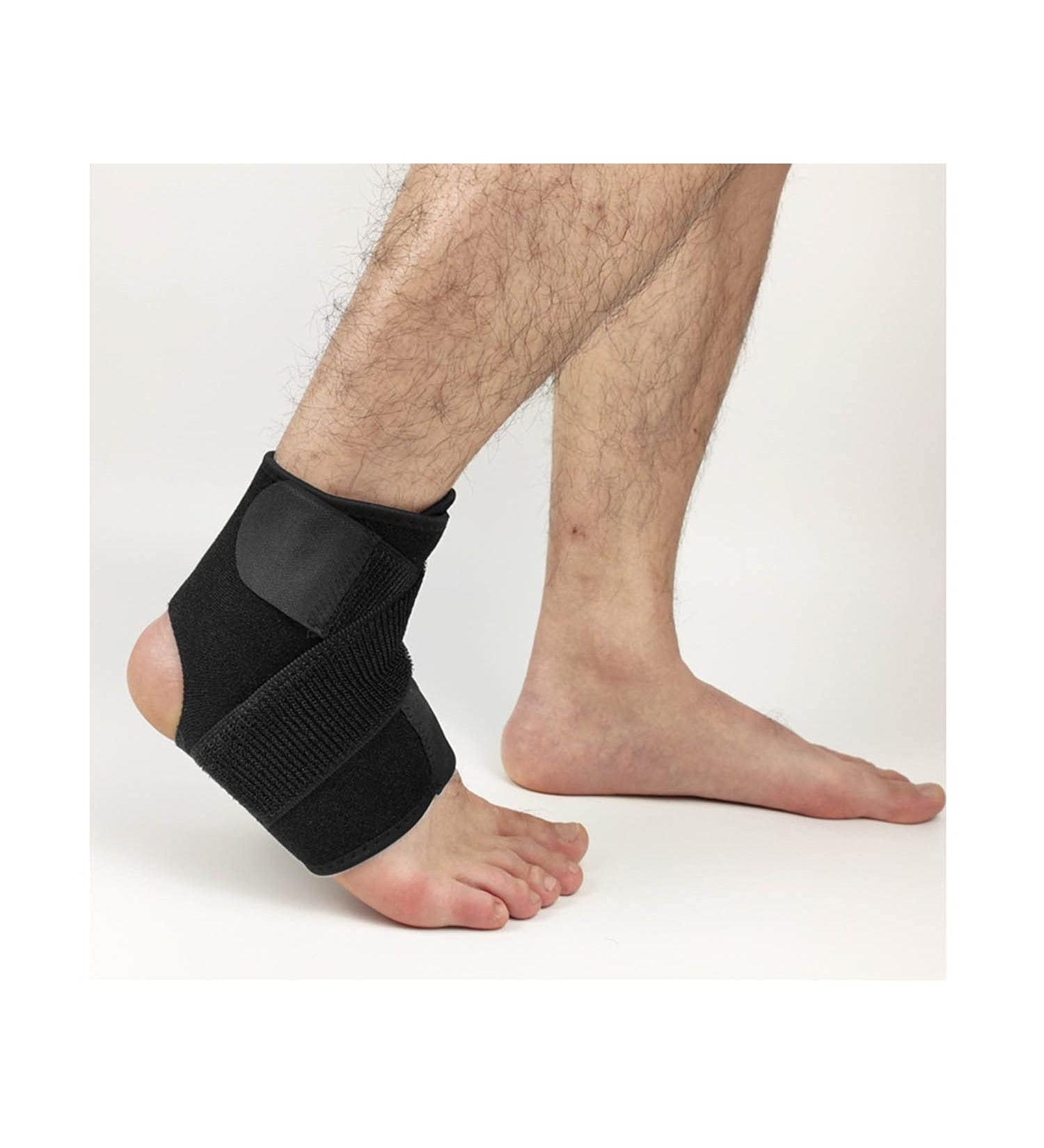 Adjustable Ankle Brace for Women & Men - Achilles Tendonitis Relief Sports Support Sprain & Heel Pain - One Size Black - Buy Online on GoSupps.com