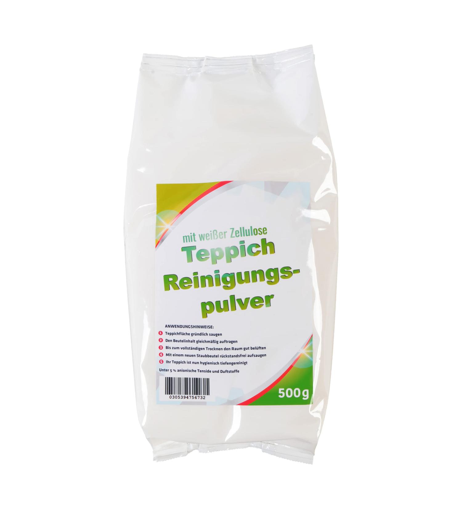 High-quality carpet cleaning powder 500 grams for approx. 10-20 sqm area with fresh citrus scent - Made in Germany