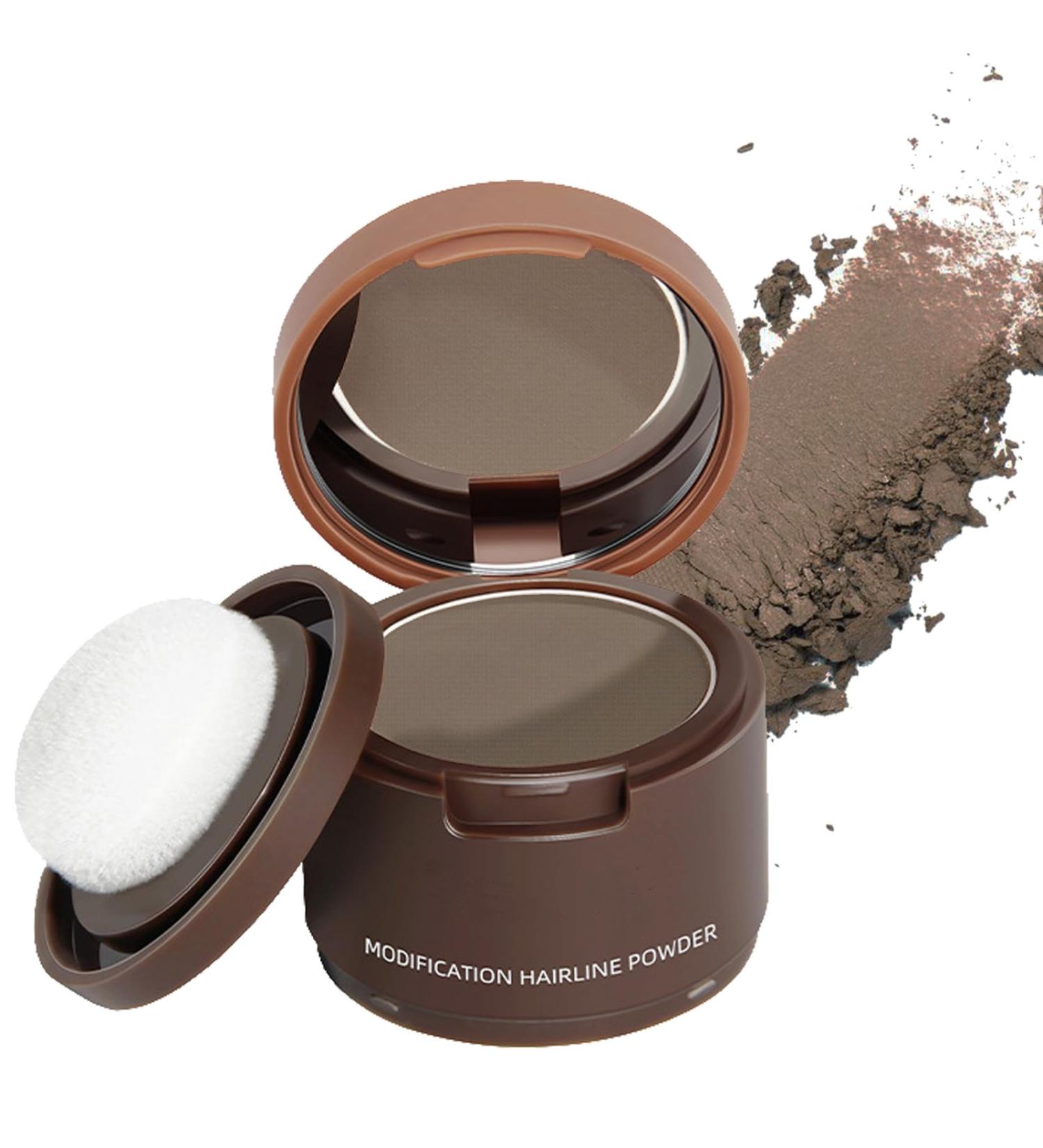 Hairline Powder-Hair Root Touch Up-Instantly Hairline Shadow-Conceals Hair Loss And Fills In Receding Hairlines Forehead Side Hair Filler- grey hair cover up for Women & Men Sweatproof (Dark brown) - Buy Online on GoSupps.com