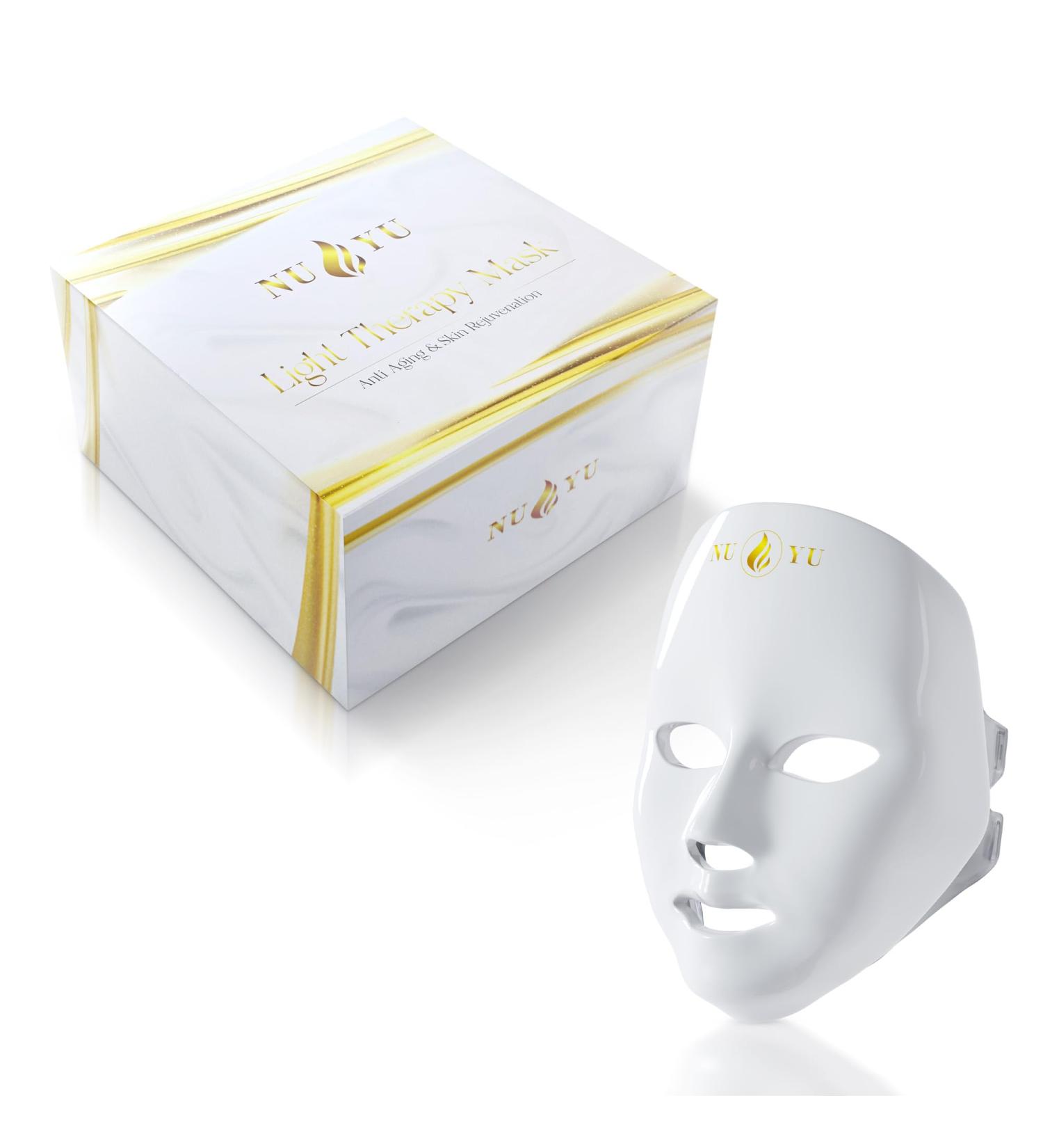 LED Mask Light Therapy - 7 Color Wireless Device for Anti-Aging Wrinkles Breakouts & Pigmentation - Home Skincare Blue Red Light Therapy - Buy Online on GoSupps.com