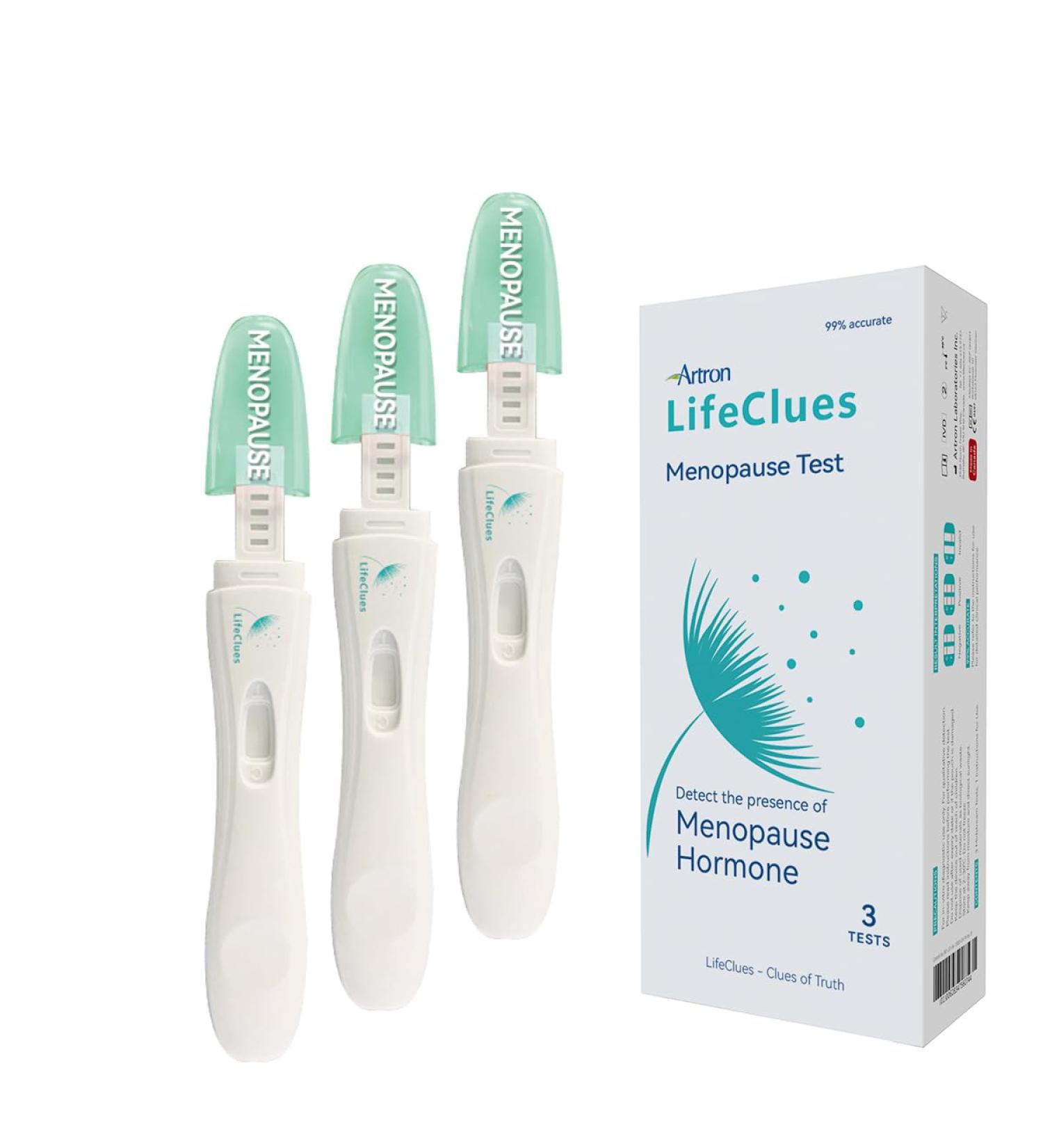 Artron LifeClues 3 Counts Menopause FSH Test Midstream: Accurate Menopause Kit for Women Self Testing - Detection at Home | 3 Midstream Tests - Buy Online on GoSupps.com