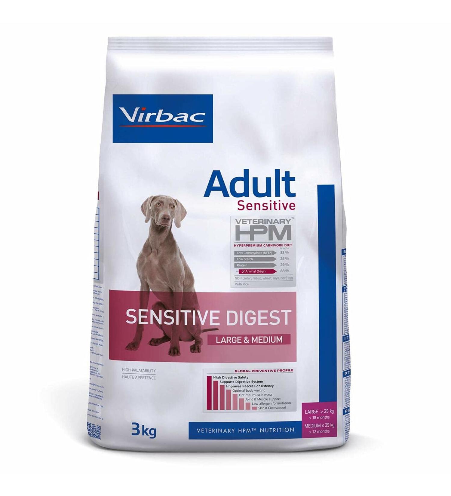Virbac Veterinary HPM Vet Sensitive Digest L&M Sac pour Chien 3 kg - Buy Online on GoSupps.com