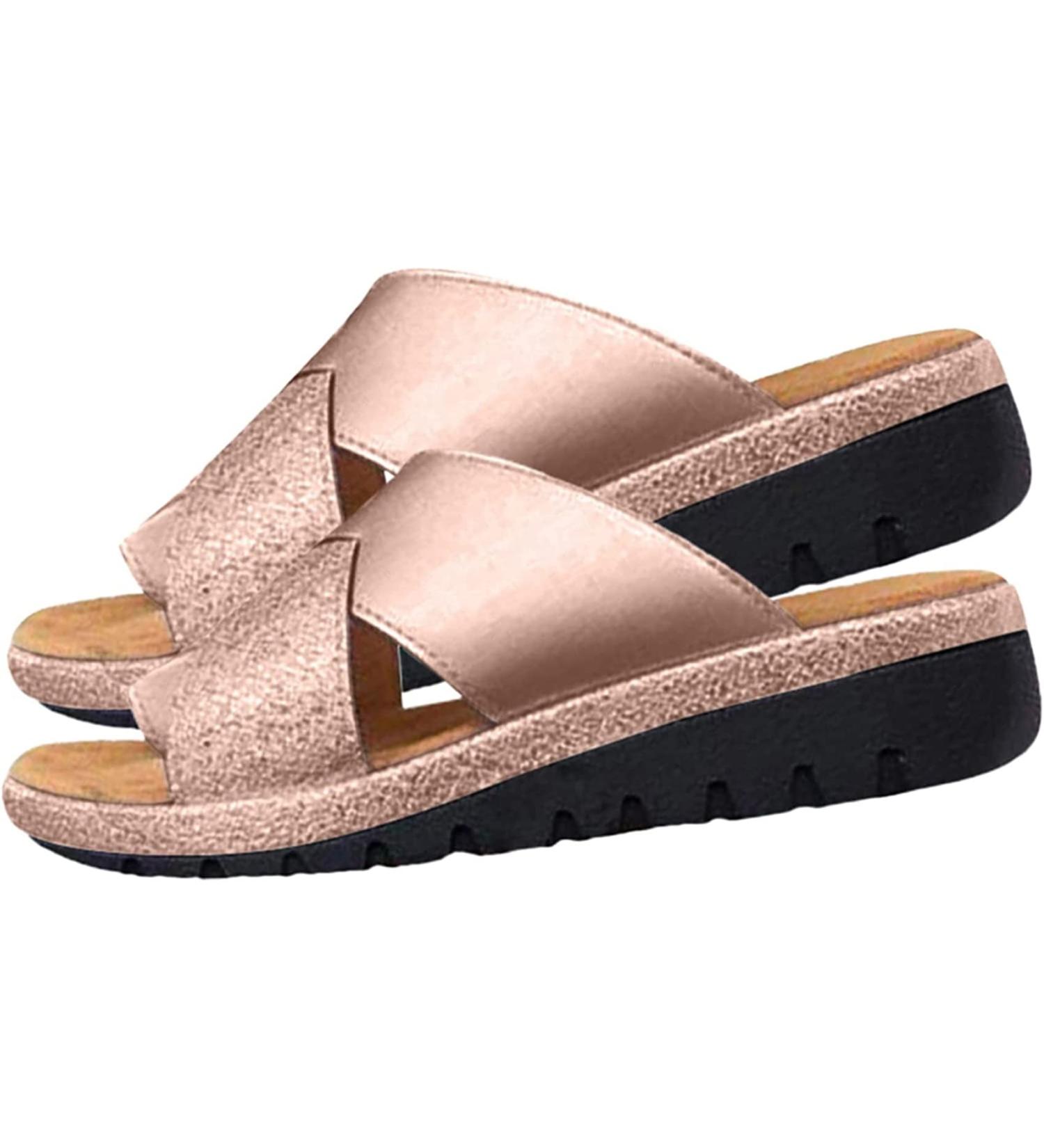 Women's Bunion Corrector Sandals with Toe Bone Correction and Arch Support - Gold EU39/US7.5 - Buy Online on GoSupps.com