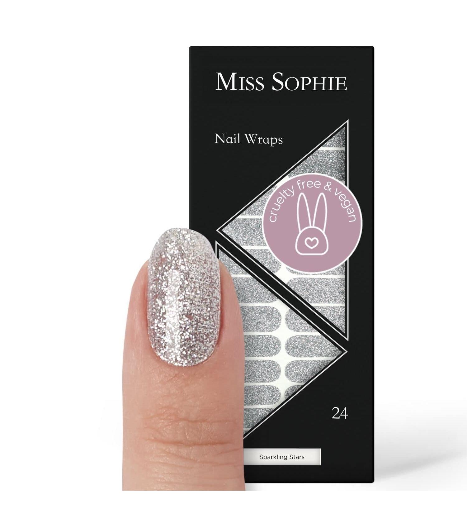 Miss Sophie Nail Wraps - Sparkling Stars Design | 24 Ultra-Thin Adhesive Nail Wraps - Buy Online on GoSupps.com