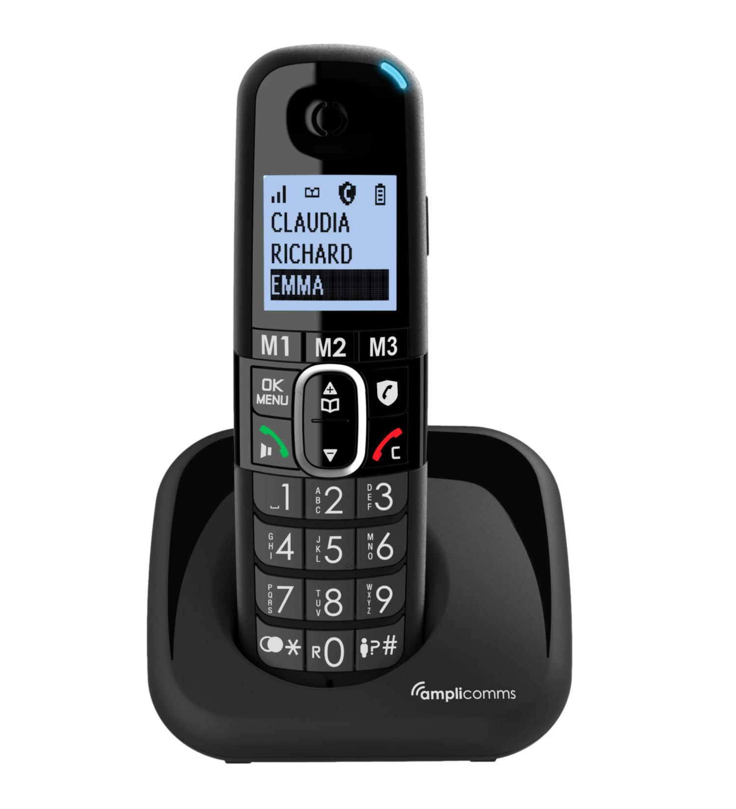 Amplicomms BigTel 1500 Cordless Big Button Phone for Elderly | Hearing Aid Compatible & Loud, Ideal Phones for Seniors - Buy Online on GoSupps.com