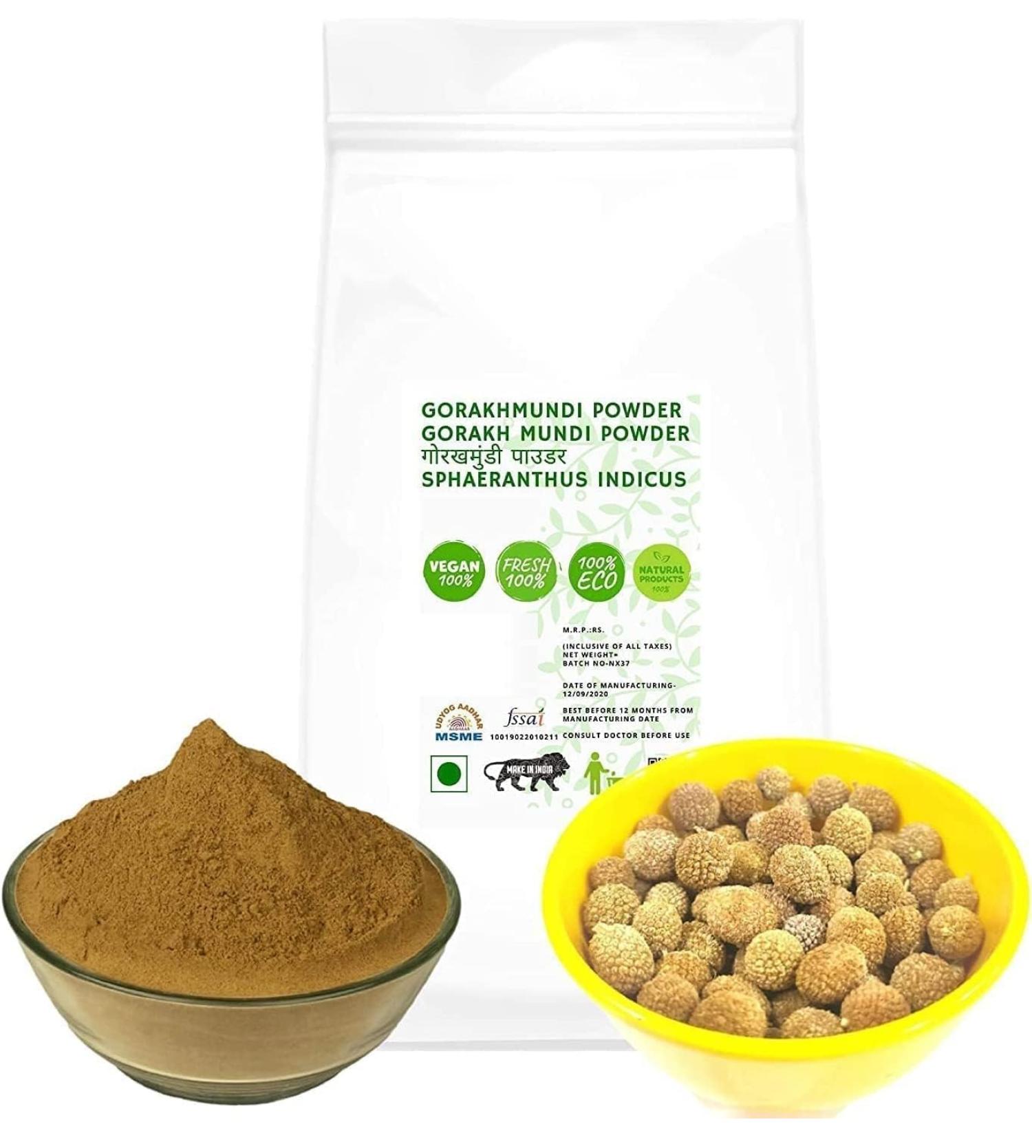 AHSD Gorakhmundi Poeder Gorakh Mundi Poeder Sphaeranthus Indicus 100 GMS - Buy Online on GoSupps.com