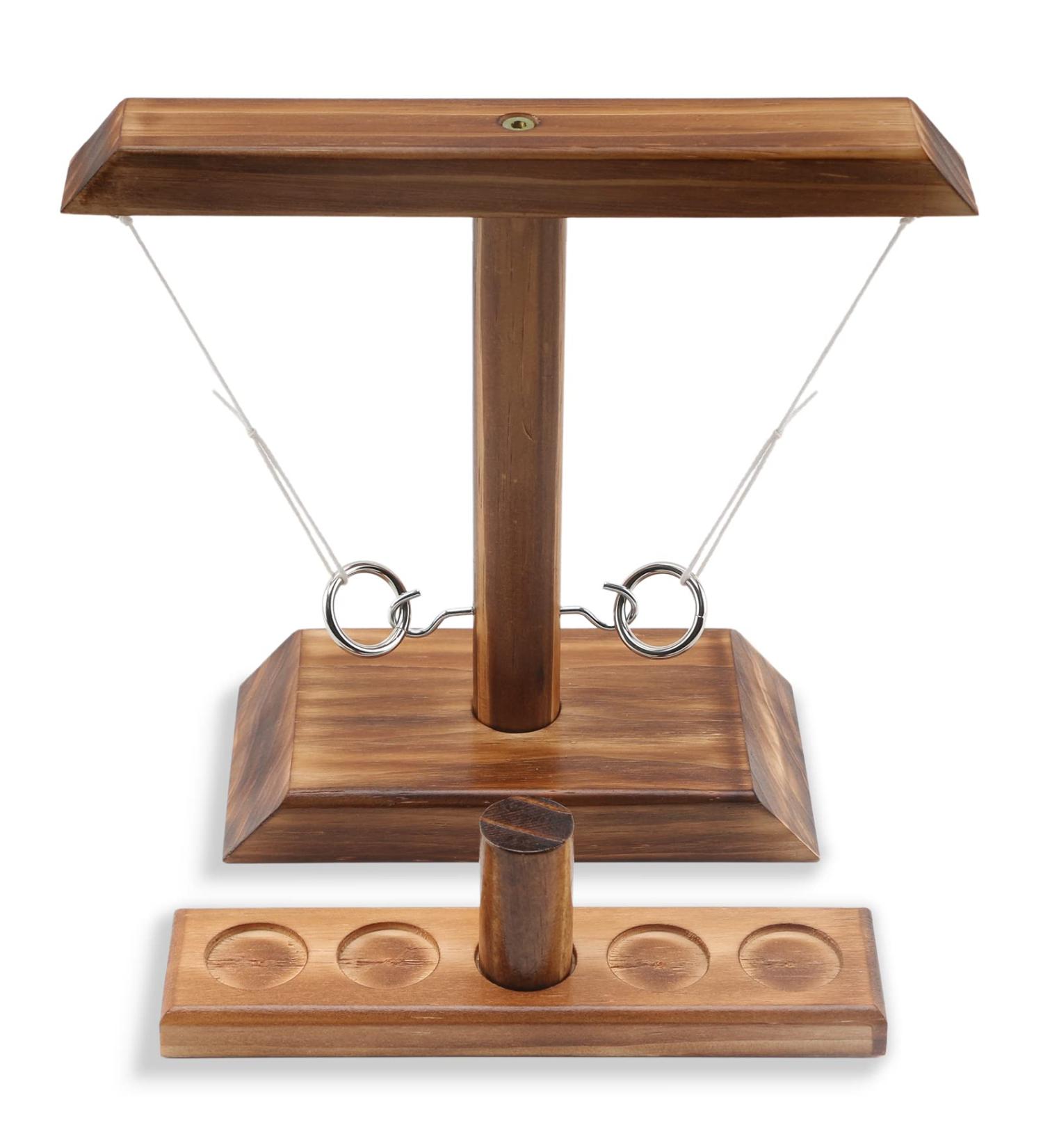 Rasolamo Handmade Wooden Ring Toss Game for Bars, Home, and Parties - Brown - Buy Online on GoSupps.com