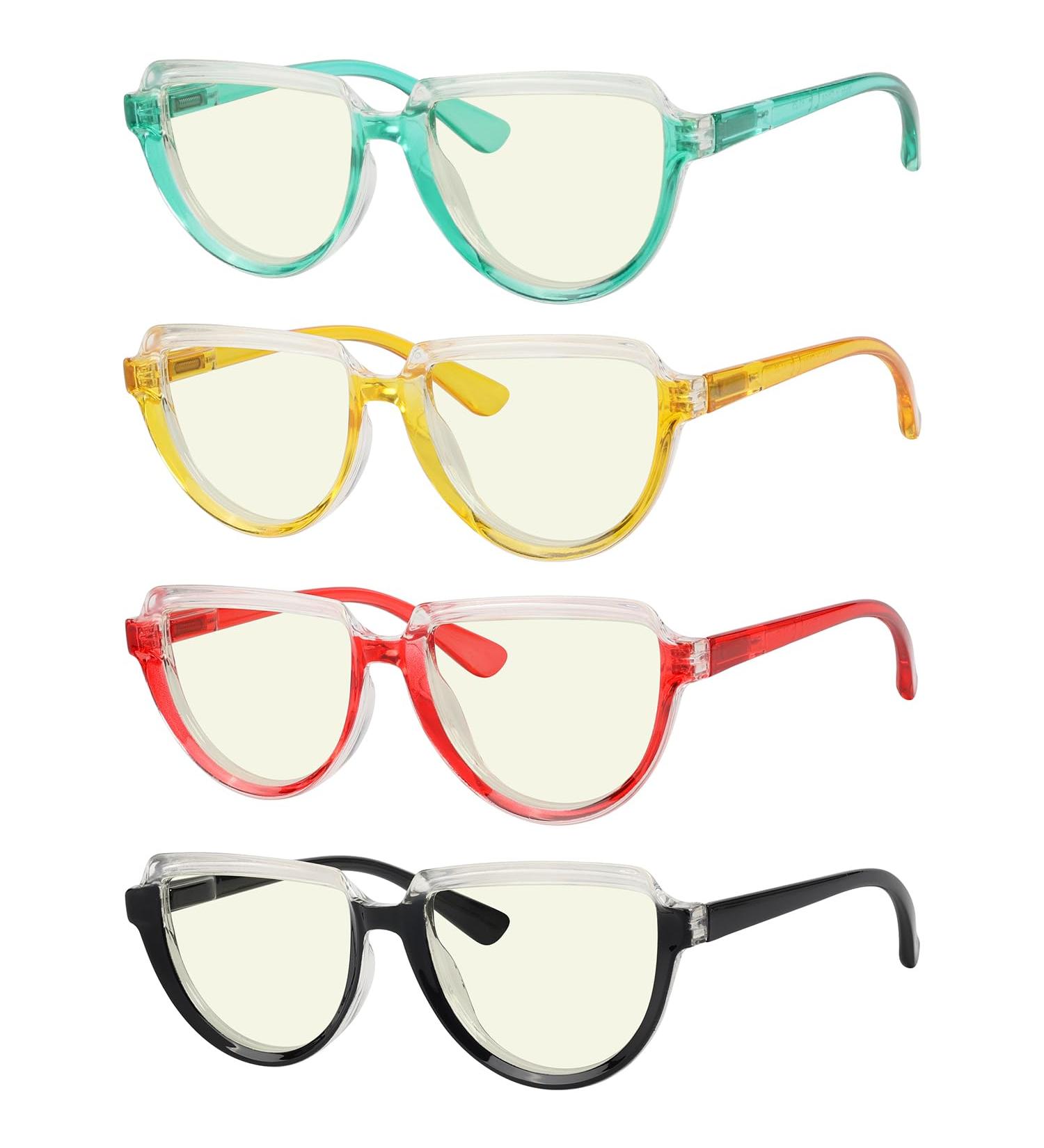 Eyekepper Blue Light Blocking Reading Glasses Multipack for Men & Women 4 Pack Mix 1.75x Readers for Computer Use - Buy Online on GoSupps.com