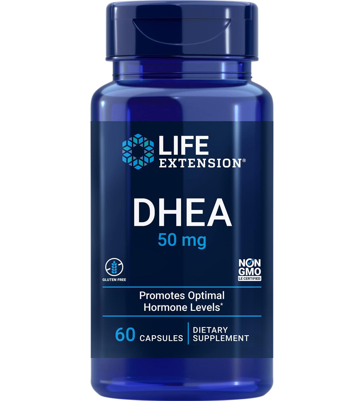 Buy Life Extension DHEA 50 mg - Boost Wellness with 60 Capsules - Buy Online on GoSupps.com