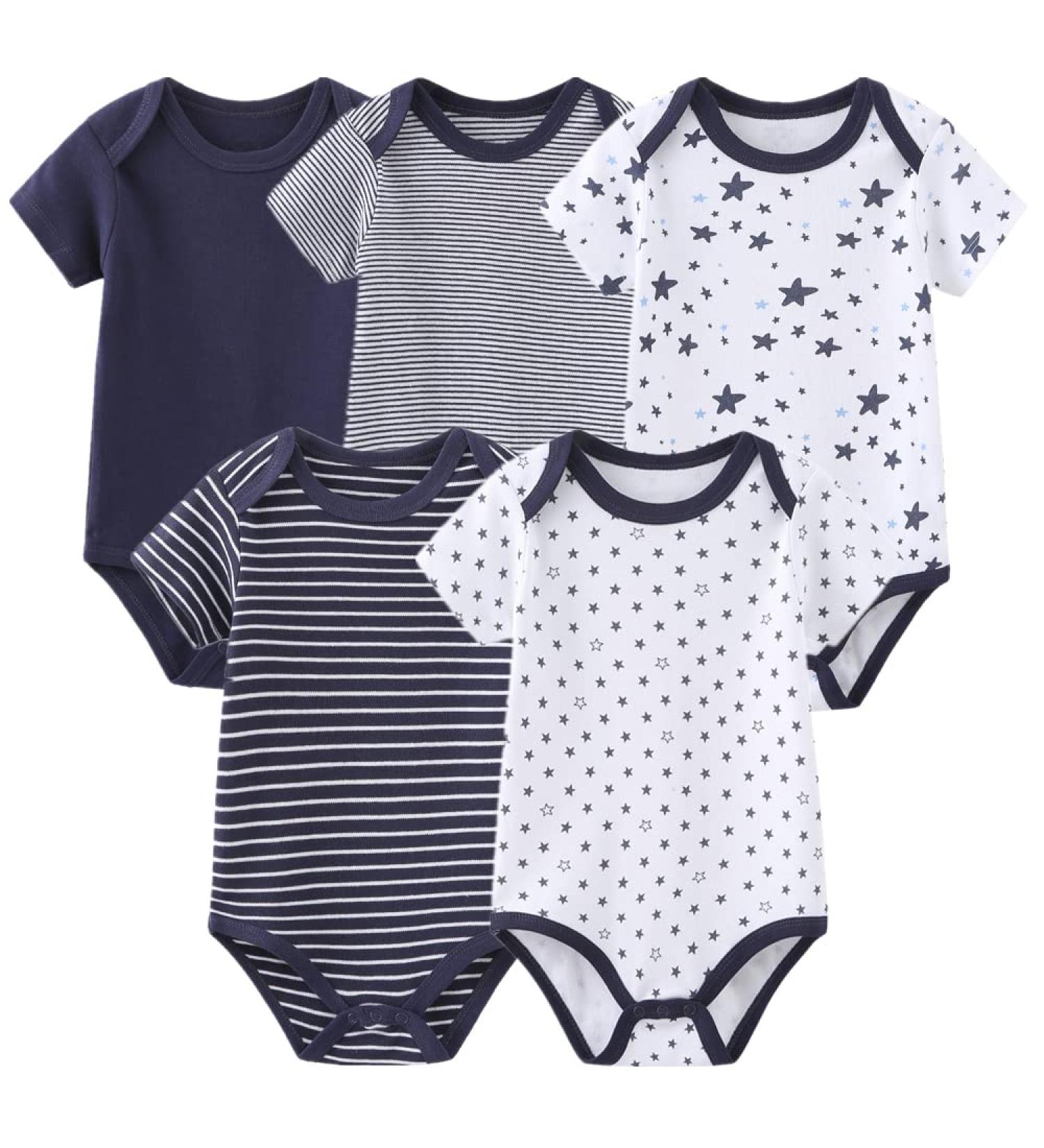 MAMIMAKA Baby Bodysuits and Pants Set - Short Sleeve Onesies for Baby Boys and Girls (Size 0-3 Months) - Buy Online on GoSupps.com