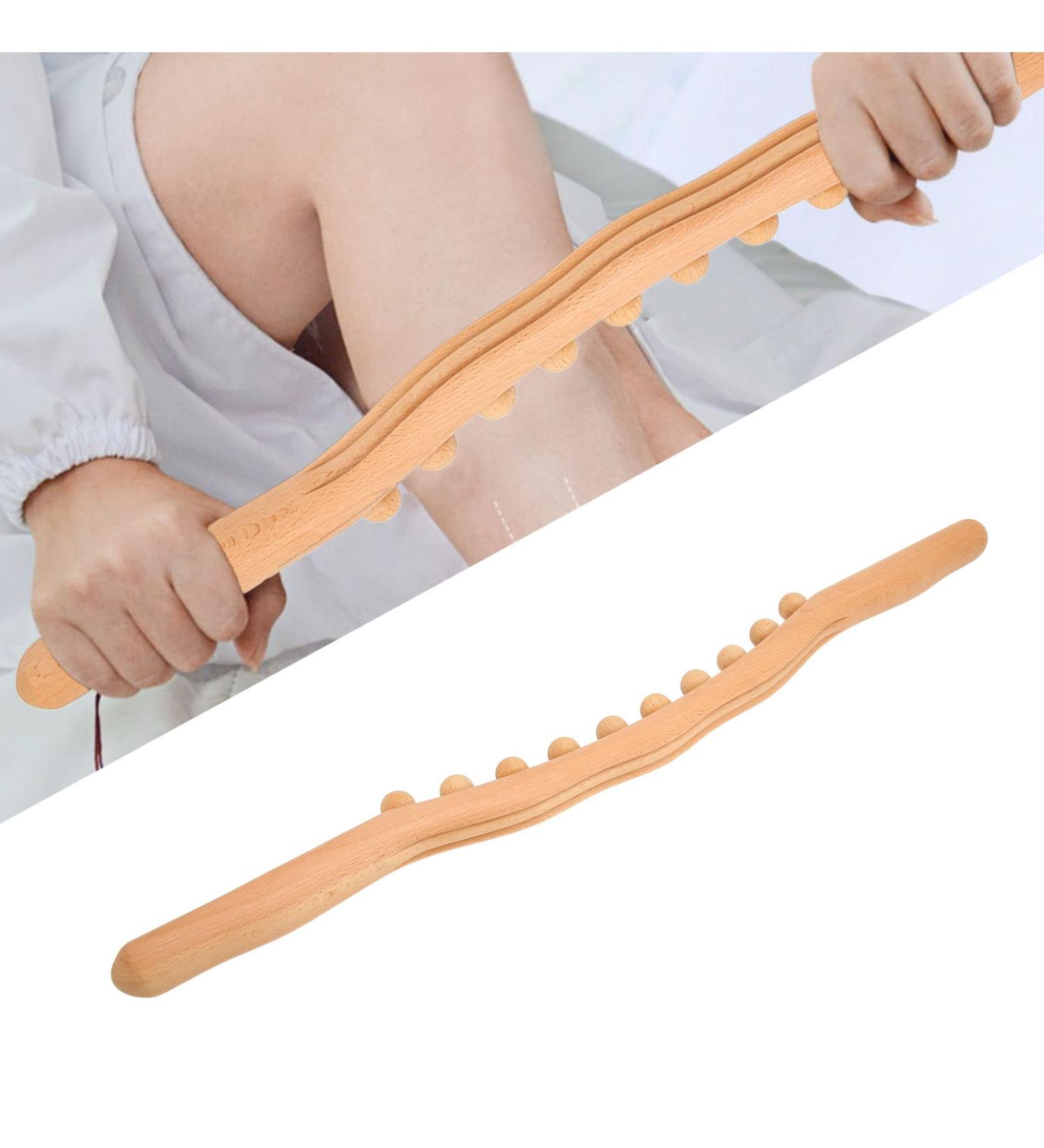 Wood Scraping Stick for Muscle Relaxation - Full Body Meridian & Lymphatic Drainage Massager - Buy Online on GoSupps.com