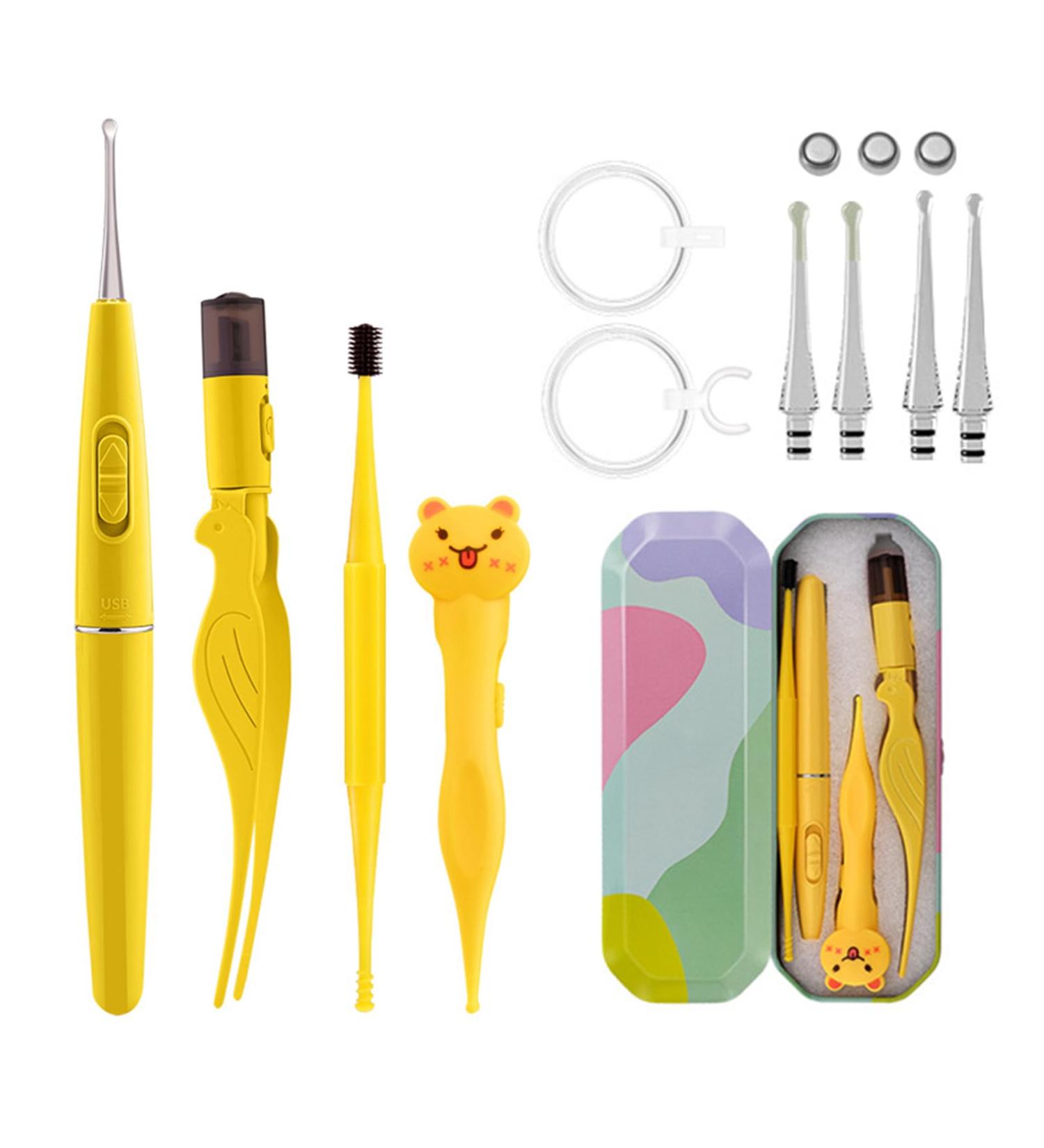 Multifunctional Ear Wax Removal Kit with Soft Silicone Spoons - Gentle Cleaning for Men, Women, Kids, and Babies - Buy Online on GoSupps.com