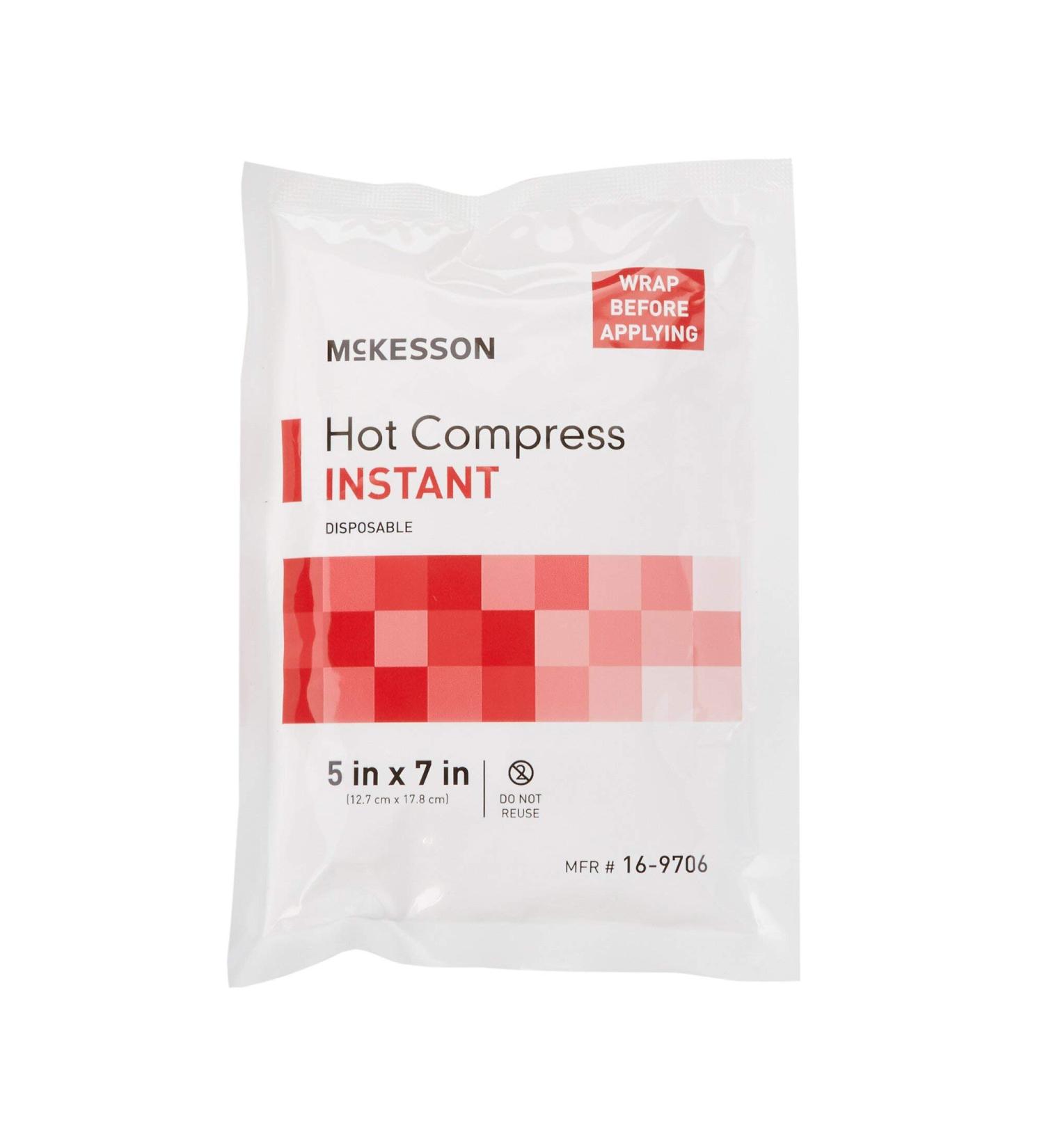 McKesson Instant Hot Pack Disposable 5 x 7 - 24 Packs, 24 Total - 1 Count | Hot Compress for Quick Pain Relief - Buy Online on GoSupps.com