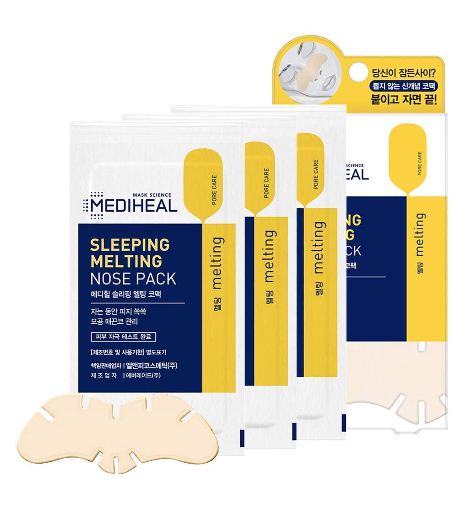 Mediheal Sleeping Melting Nose Pack - 3 Pack | Pore Cleansing & Blackhead Removal - Buy Online on GoSupps.com