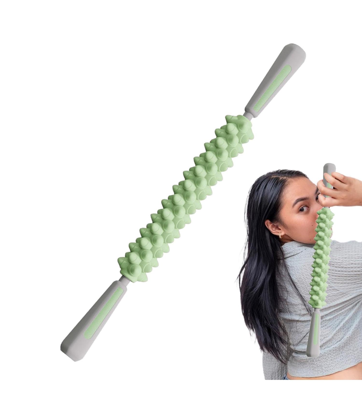 Genetic Massage Roller - Multi-Purpose Body Roller Stick for Muscle Relaxation & Neck Massage | Ideal for Yoga Gym Travel & Sports Lovers - Green - Buy Online on GoSupps.com