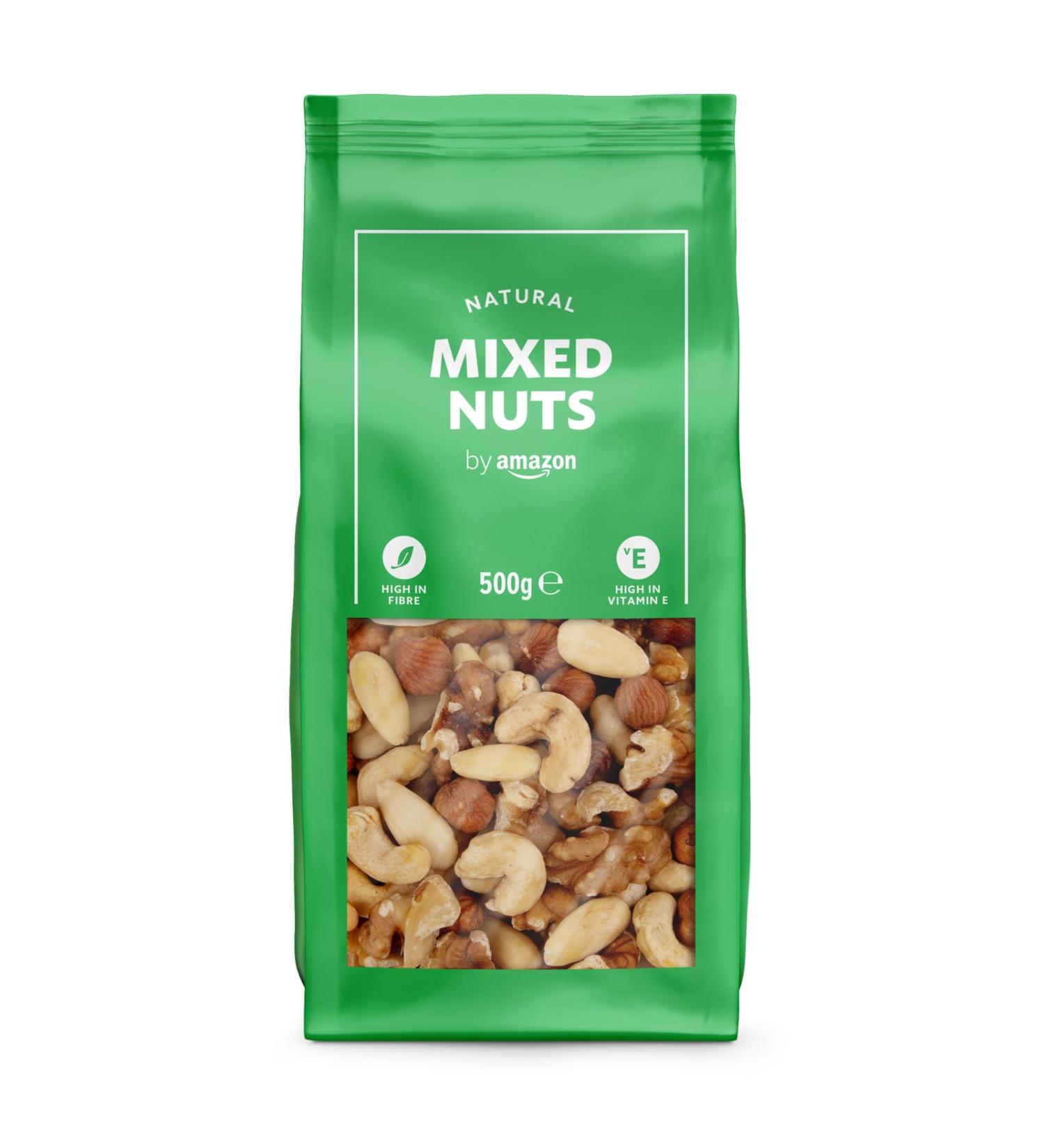 Amazon Unsalted Mixed Nuts 500g - Premium Quality, Healthy Snack - Buy Online on GoSupps.com