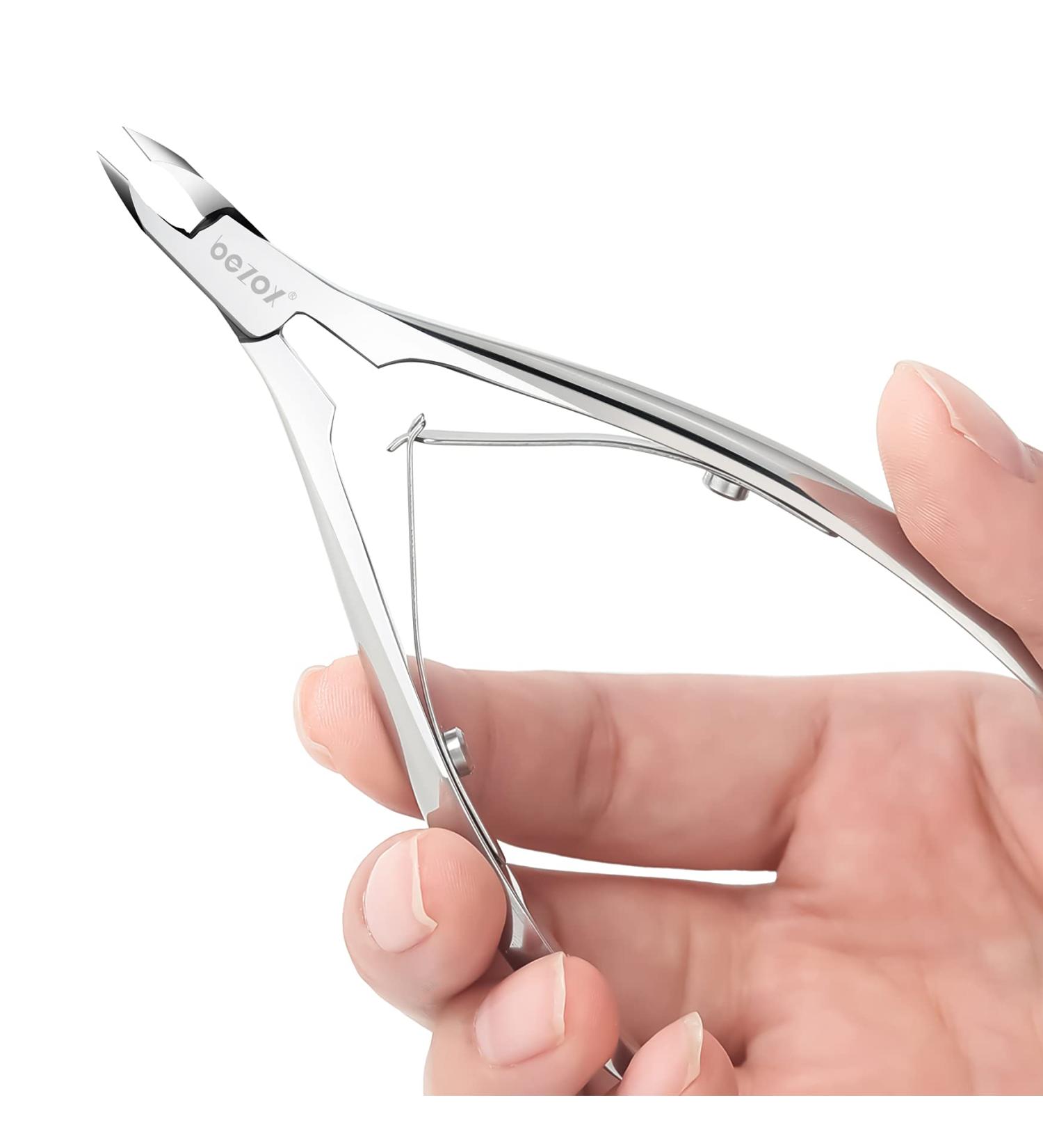 BEZOX Professional Cuticle Cutter - 4mm Jaw, High-density Stainless Steel Clipper for Manicure - Nickel Plated, 1PCS Silver - Buy Online on GoSupps.com
