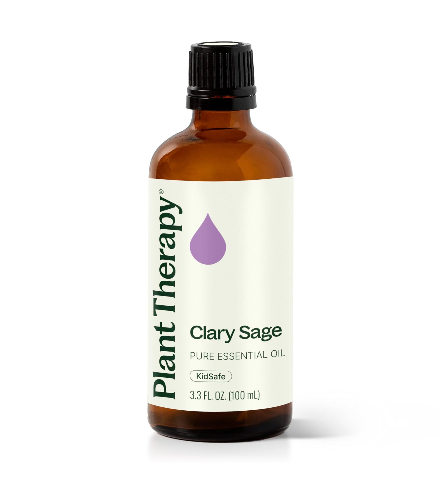 Plant Therapy Clary Sage Essential Oil 100% Pure Undiluted Natural Aromatherapy Great for DIY Skin Care 100 mL (3.33 oz) - Buy Online on GoSupps.com