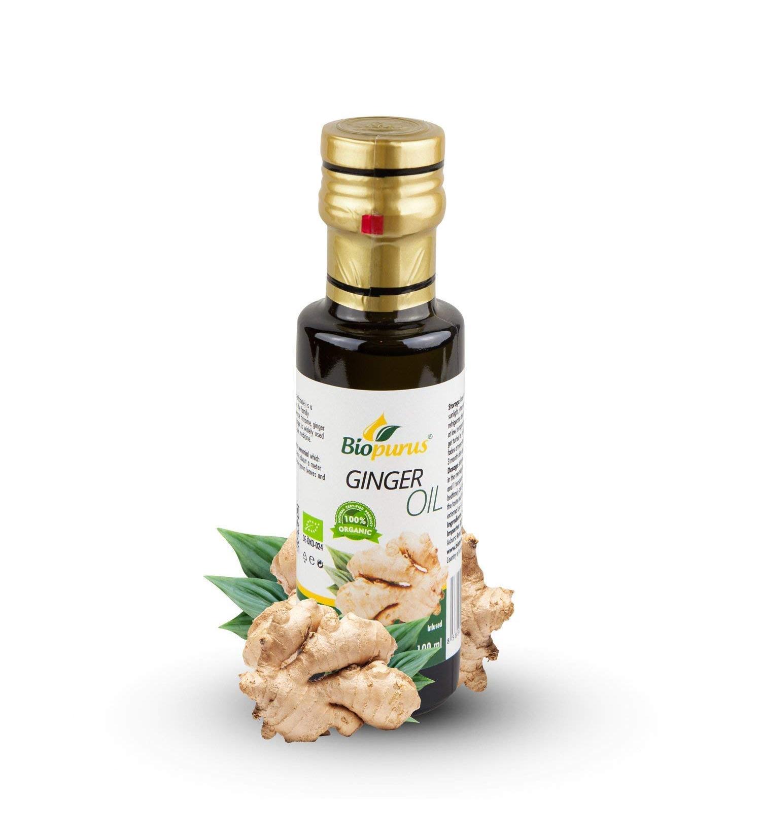 Certified Organic Ginger Root Infused Oil 100ml Biopurus