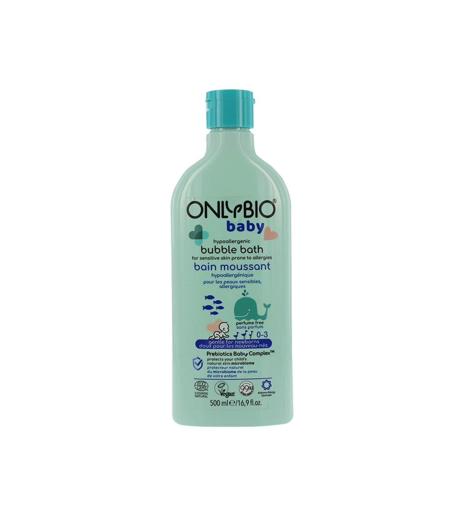 ONLYBIO Gentle Foam Bath for Babies & Newborns 500ml | Hypoallergenic Bath Additive | Sensitive Skin Solution - Buy Online on GoSupps.com