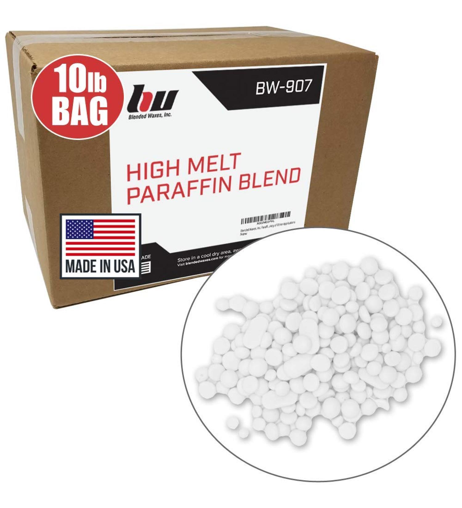 Blended Waxes Inc. Paraffin Wax 10 lb. Bag - 160F Melt Point Pastilles for DIY Candle Making and More - Buy Online on GoSupps.com