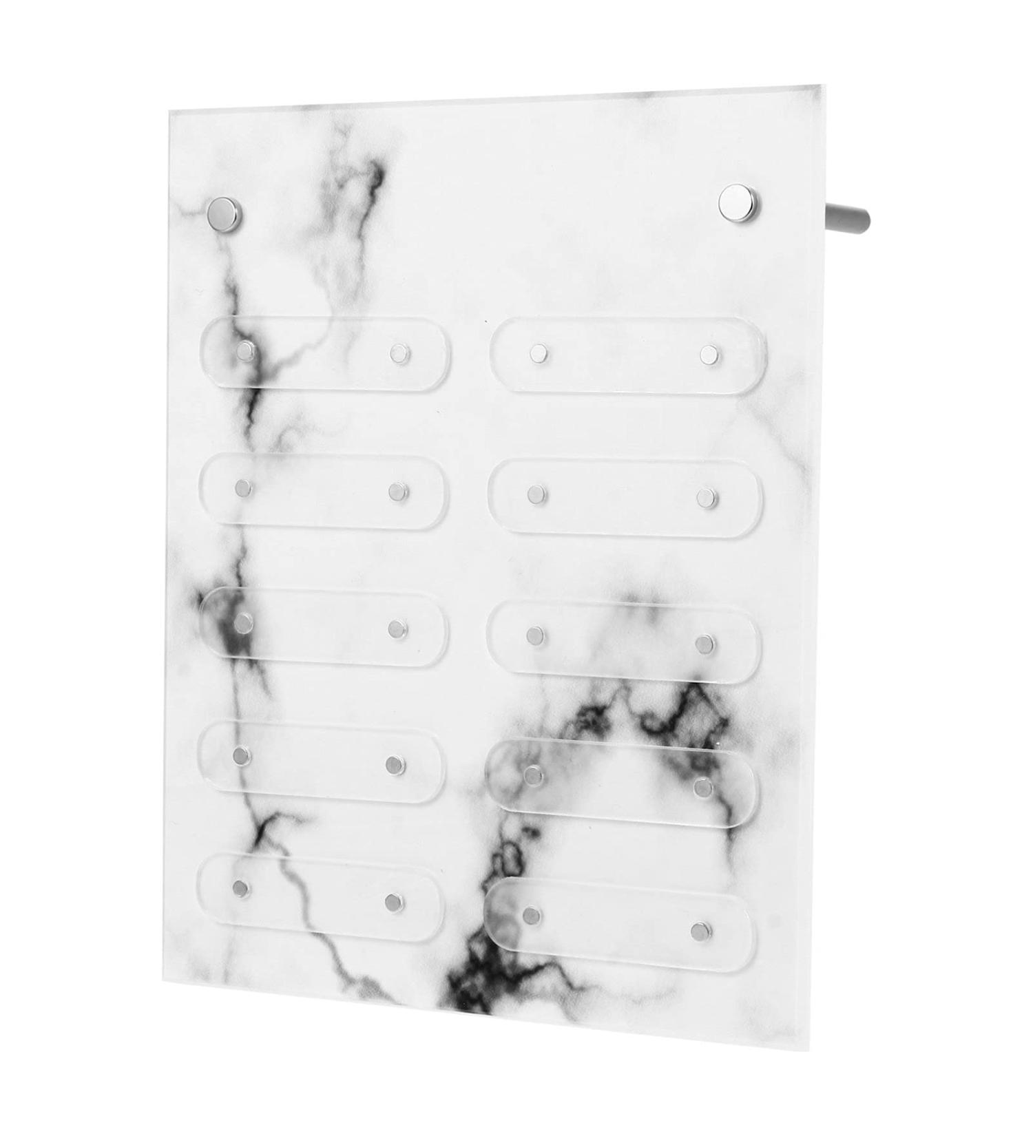 Minkissy Nail Display Board Nail Decoration False Nail Sample Sticks Pearl Scrunchies for Women Practice Color Sticks Manicure Tools Magnet Acrylic Display Stand Detachable - Buy Online on GoSupps.com