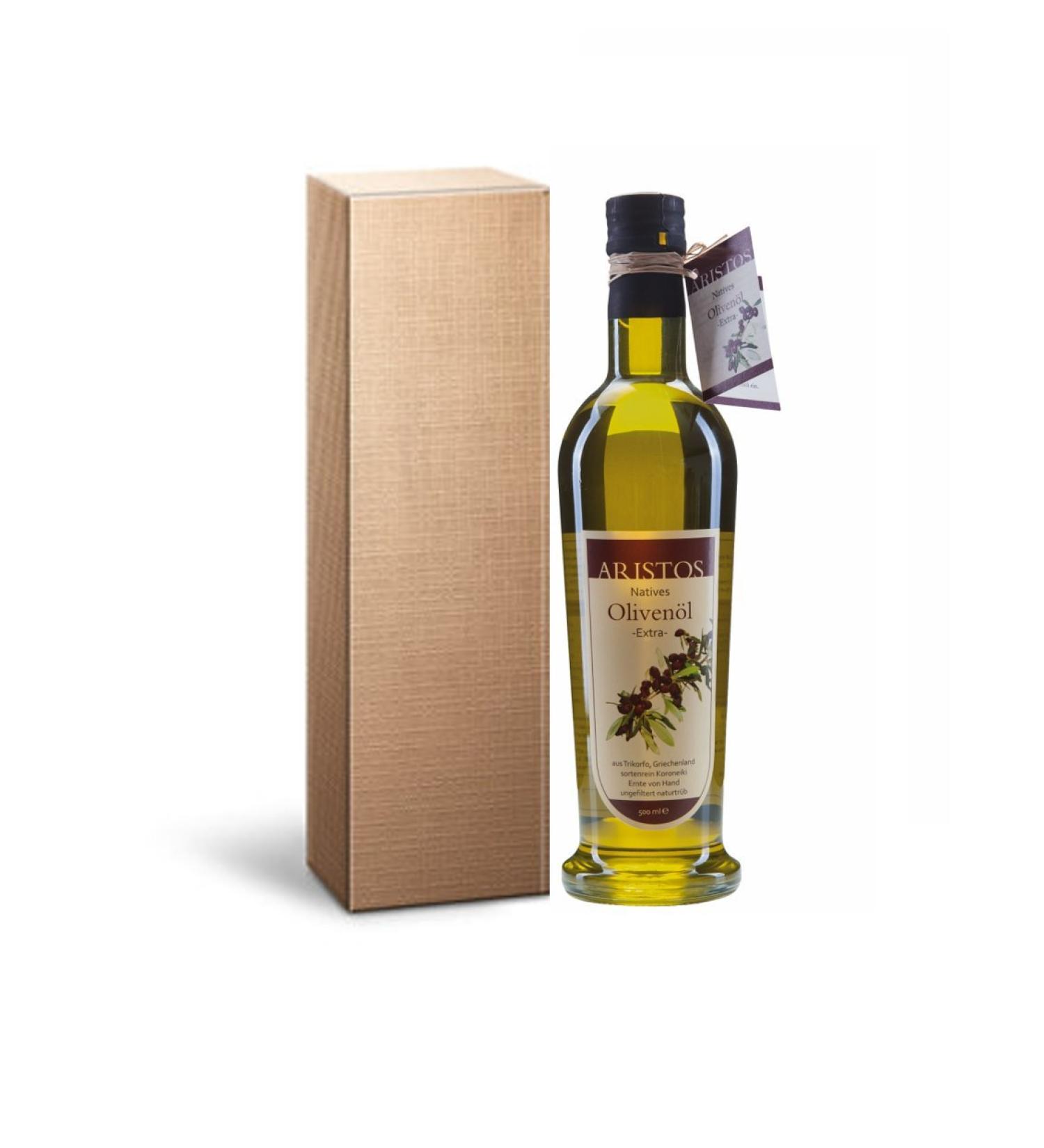  ARISTOS ARISTOS Cold Pressed Greek Olive Oil Christmas Gift Set in Vita Gift Box 500ml - Buy Online on GoSupps.com