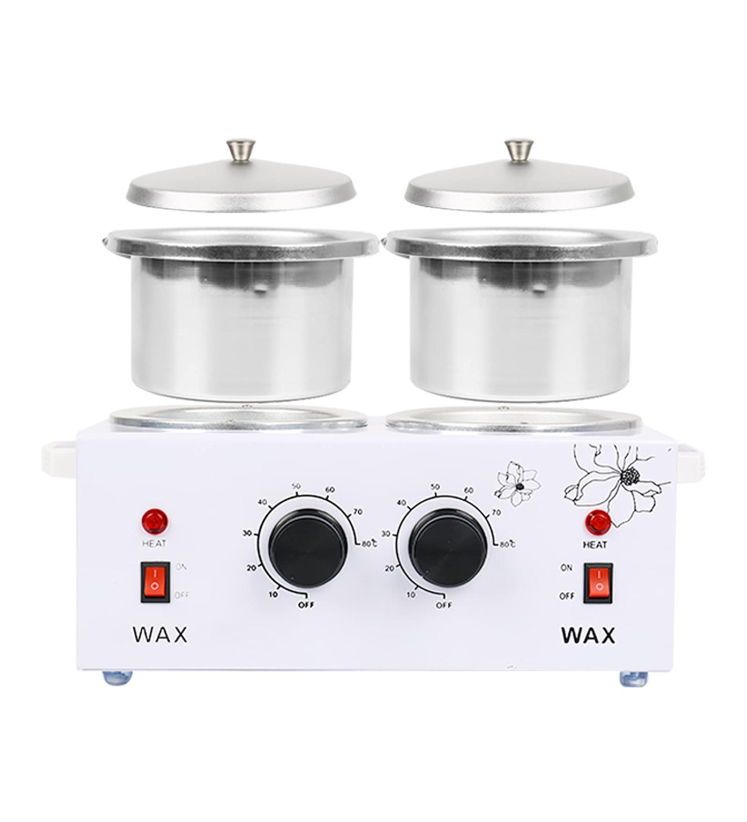 EUNEWR 220V Wax Warmer 200W - Professional & Home Hair Removal with 4x100g Wax & 28 Swiping Poles - Buy Online on GoSupps.com