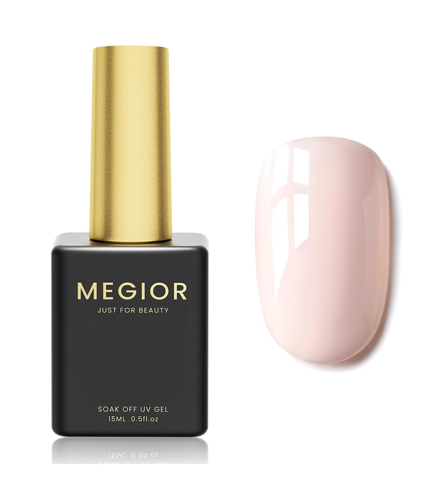 MEGIOR Pink Gel Nail Polish 15ml Baby Pink Spring Gel Polish 1PC Soak Off UV LED Nail Gel Polish for Nail Art Manicure Salon DIY Home for Women Girls Nails - Buy Online on GoSupps.com