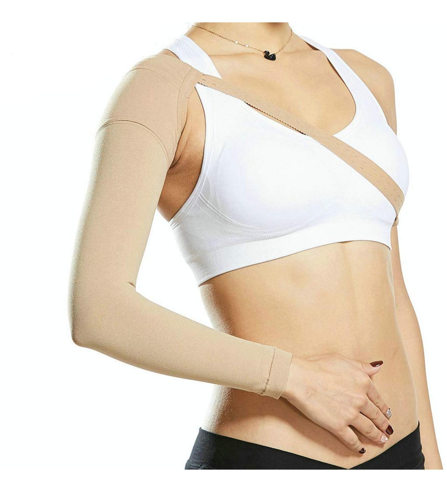 Lymphedema Armsleeve 20-30 mmHg Firm Compression Sand Medium - Manage Edema Swelling Post Mastectomy - Comfortable Fabric - Size Small - Buy Online on GoSupps.com