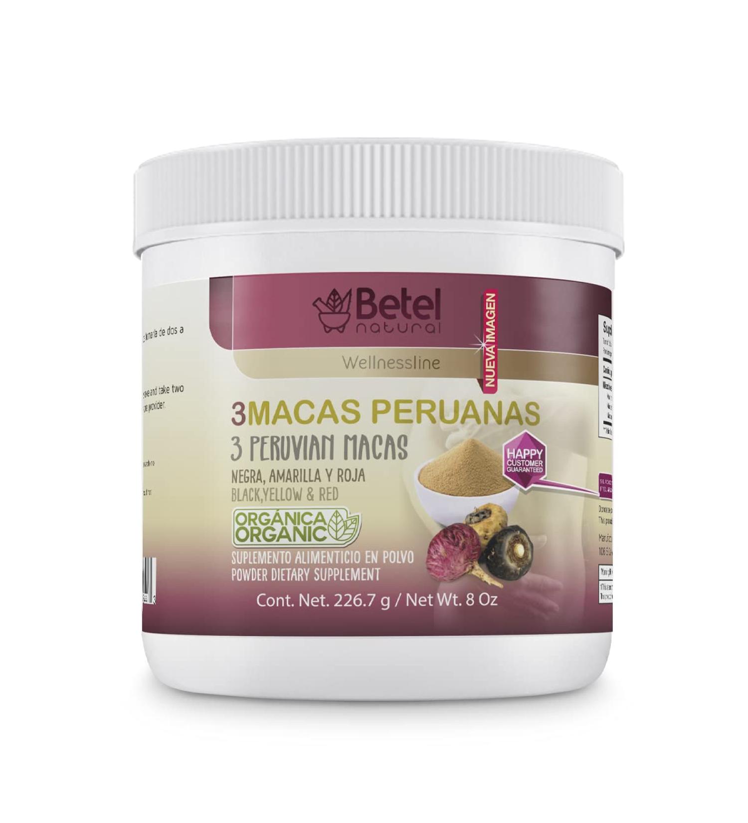 Buy Organic Peruvian Maca Powder - Black Yellow & Red - 8 Oz | Natural Superfood for Energy & Vitality - Buy Online on GoSupps.com