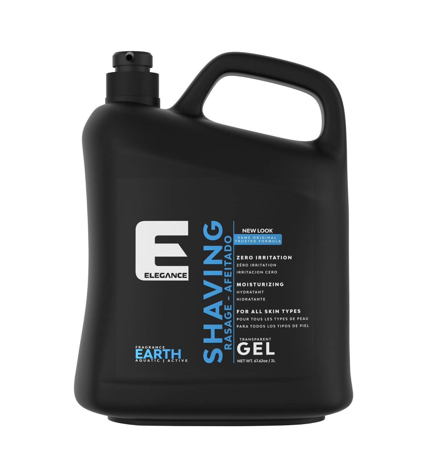 Elegance Transparent Shaving Gel Earth 67.62 Oz, Clear, 4.2 Pound (Pack of 1)