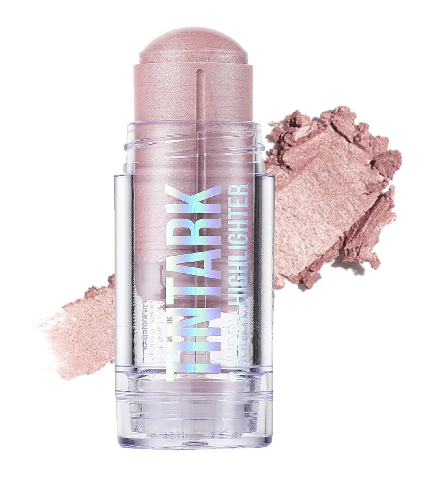 TINTARK Chubby Cream Highlighter Stick - Glitter Eyeshadow & Face Makeup - Light Pink Peach Shimmer 02 MULAN - Buy Online on GoSupps.com
