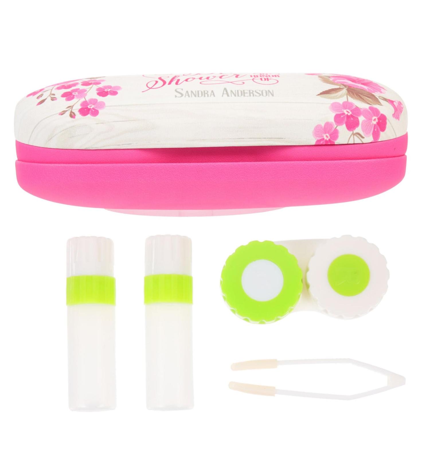 Solustre Double-Layer Glasses Case & Travel Kit - Stylish Holder for Glasses Contacts & Lenses - Flocked Cloth Included - Buy Online on GoSupps.com