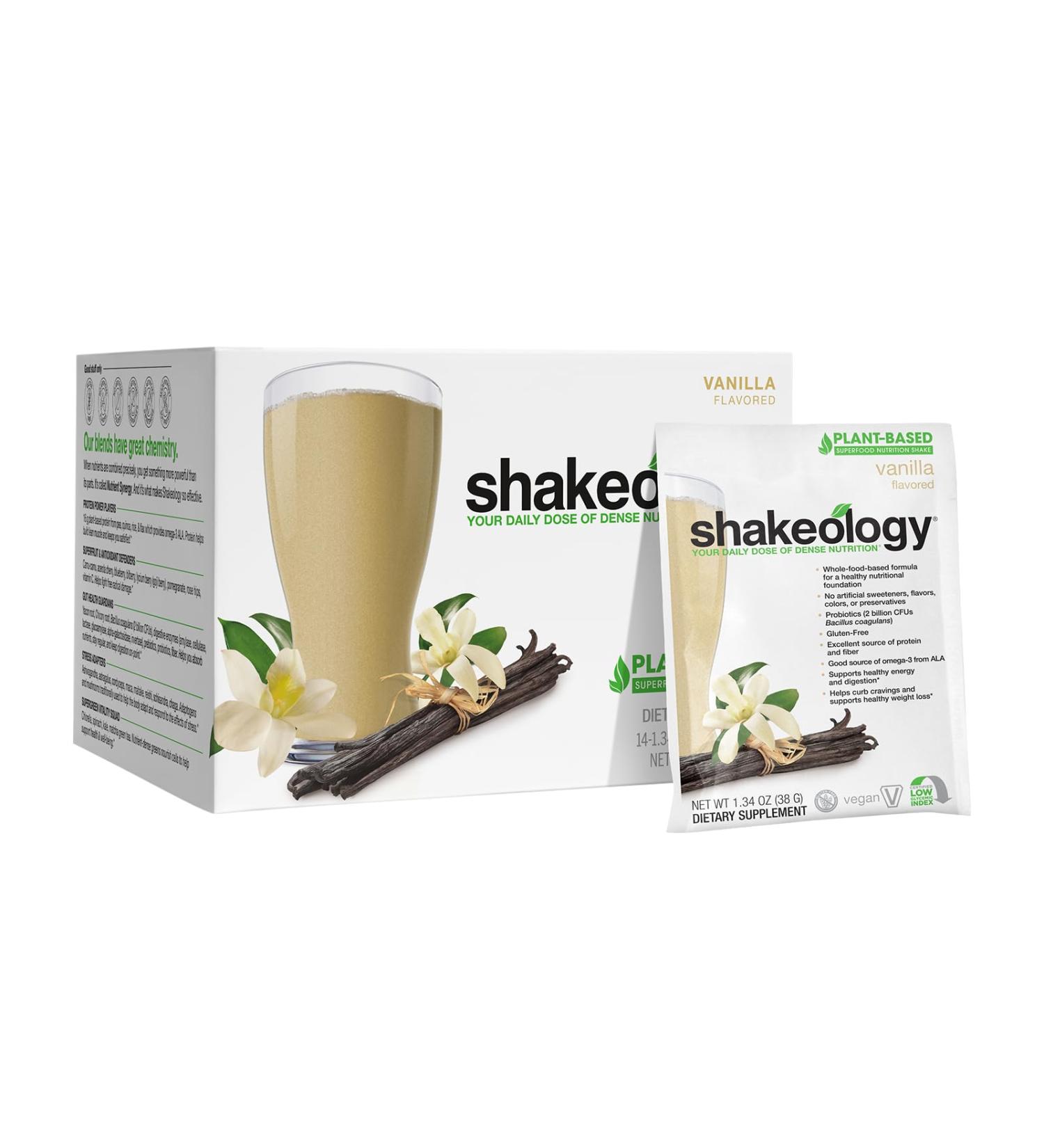 BODi Shakeology Plant-Based Vegan Protein Powder Gluten-Free Superfood Shake with Vitamins & Minerals Helps Support Healthy Weight Loss & Gut Health, Vanilla, 14 Individual Packets Vanilla Vegan - Buy Online on GoSupps.com