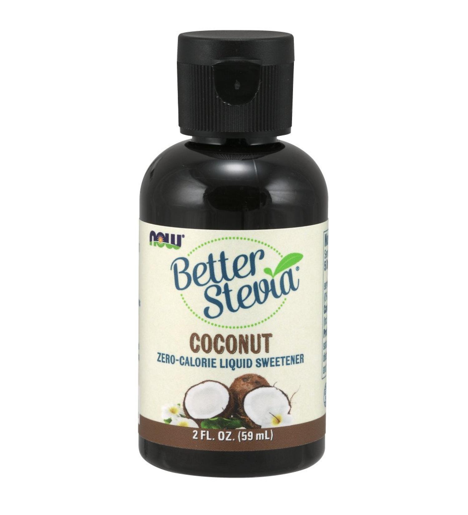 Now Foods Better Stevia Liquid Sweetener Coconut - Zero-Calorie, 2 fl oz - Buy Online on GoSupps.com