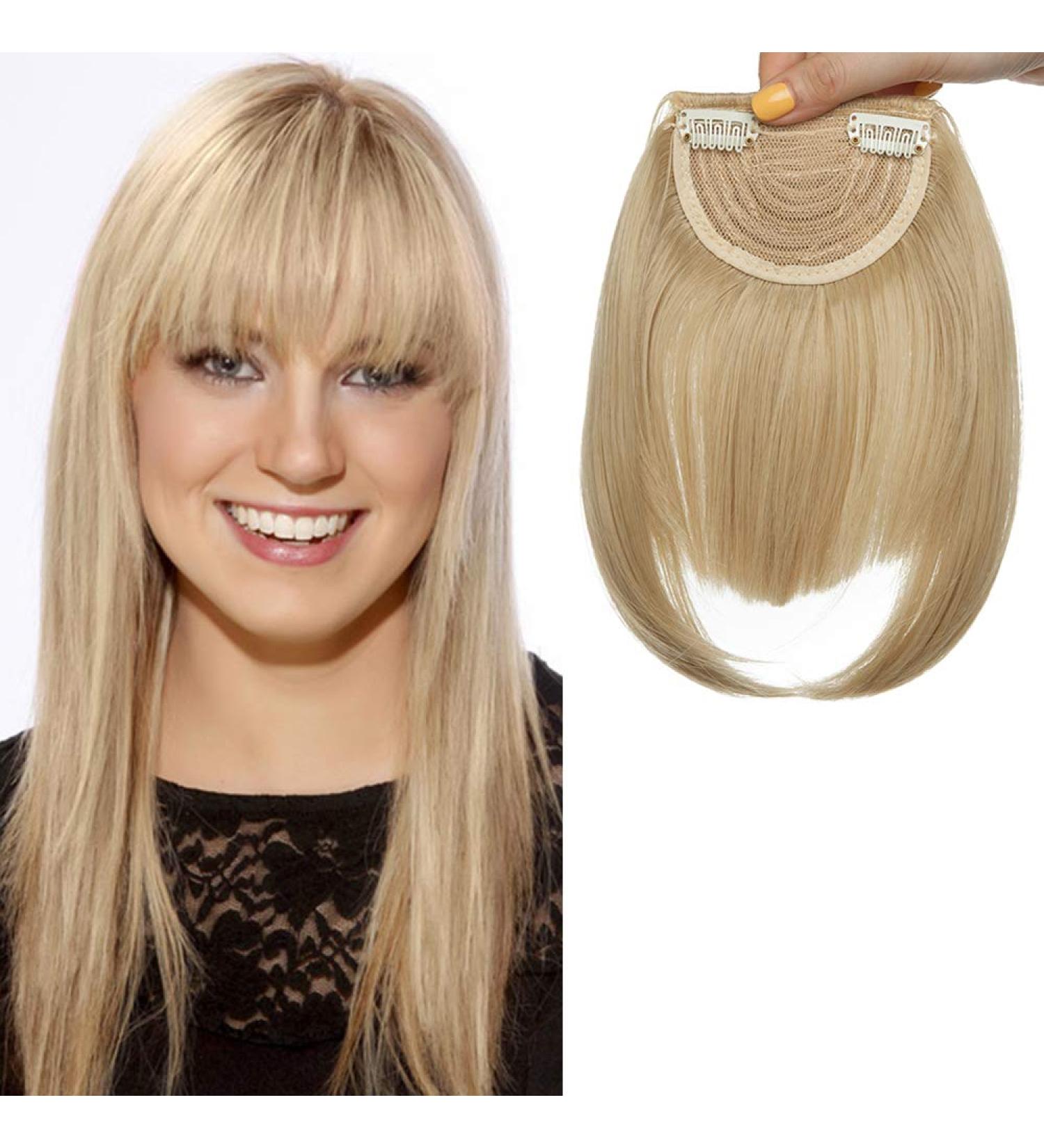 Buy SEGO Clip-in Pony Hairpiece Extensions | Ash Blonde & Bleach Blonde Fringe Bangs | Straight Human Hair Look | International Shipping Available - Buy Online on GoSupps.com