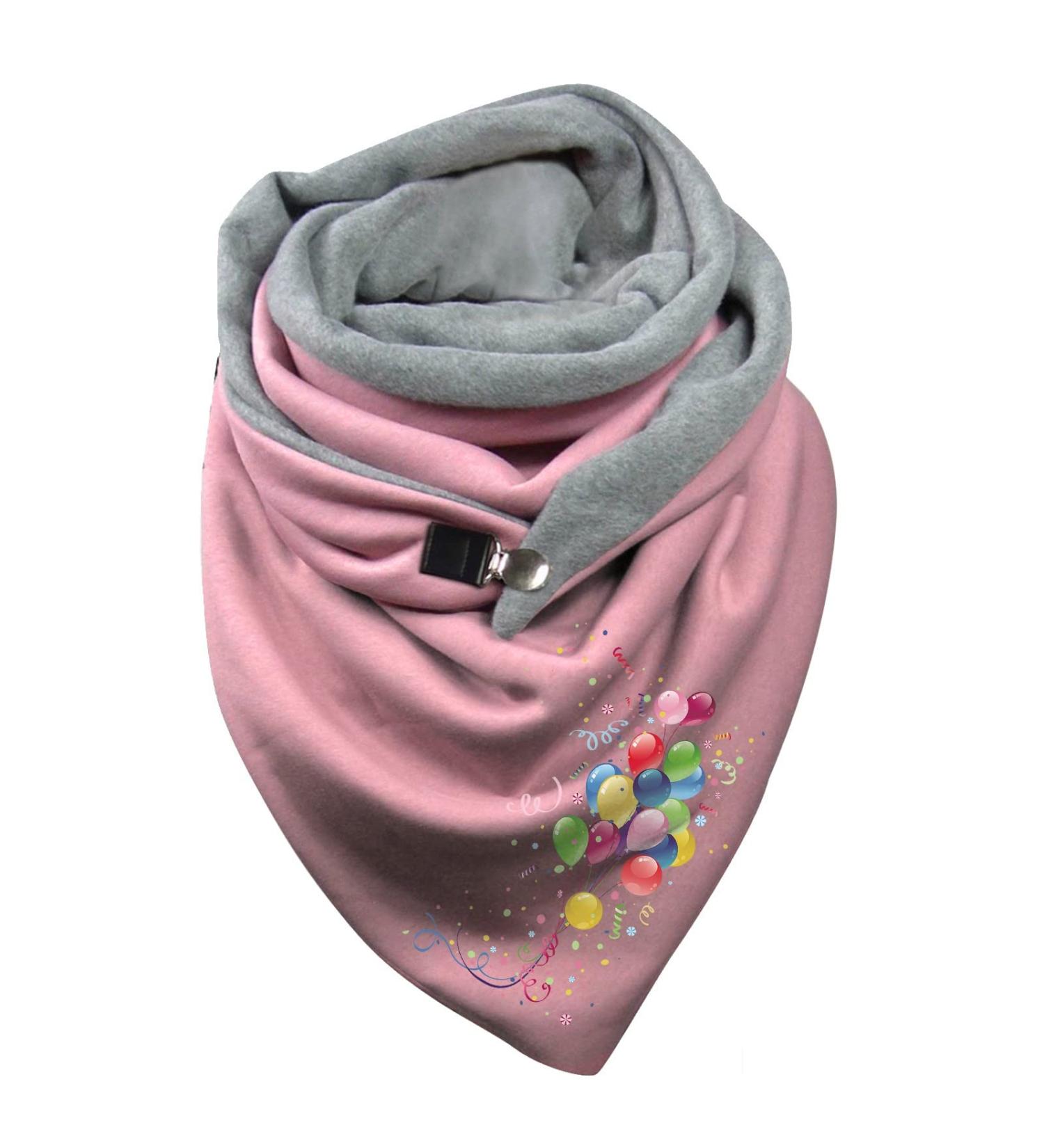 Elegant Women's Triangular Scarf - Versatile Cape & Button Warm Scarf | International Shipping - Buy Online on GoSupps.com
