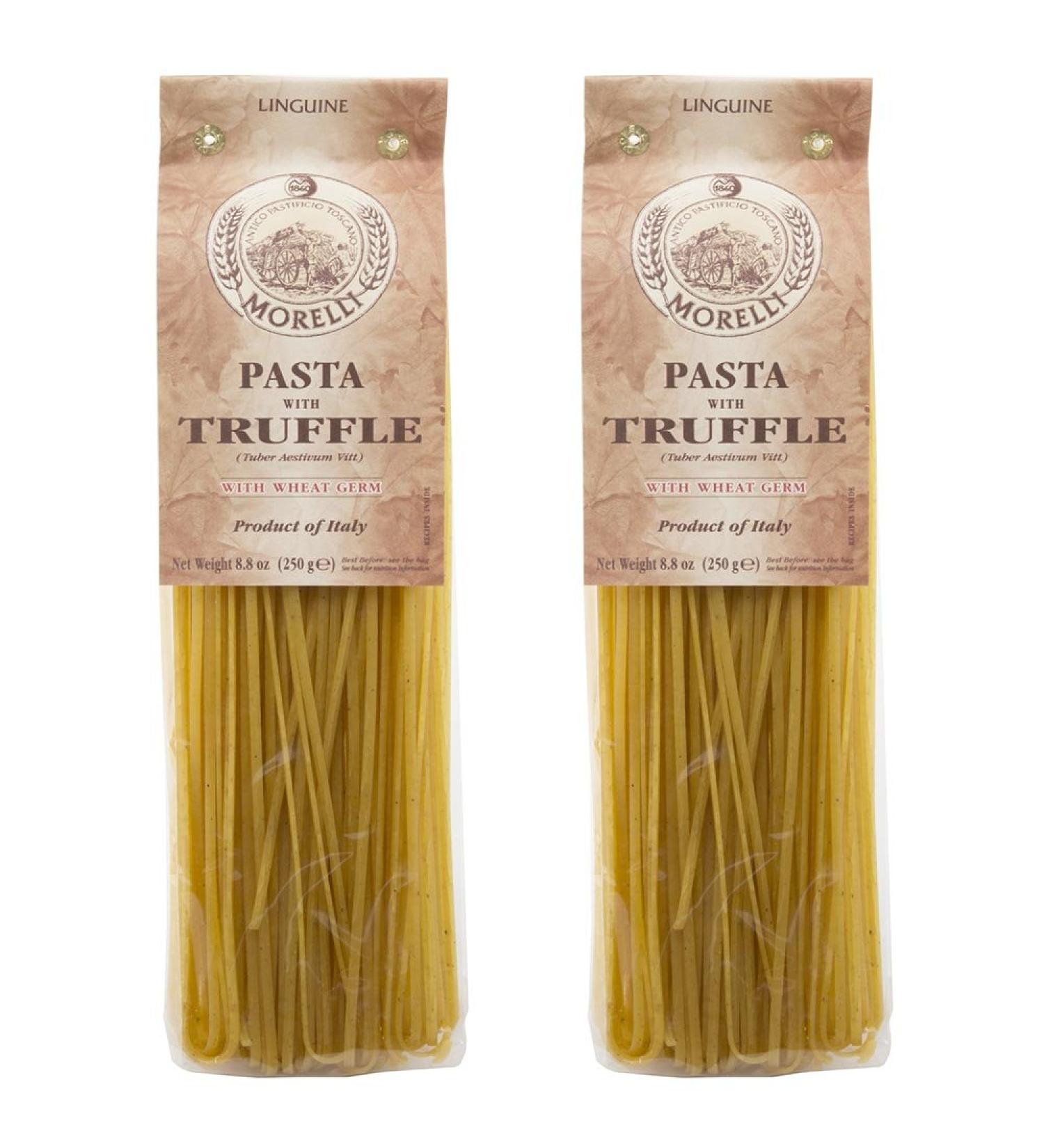 Morelli Italian Truffle Linguine - Gourmet Handmade Pasta from Italy - 8.8 Ounce (Pack of 2) - Buy Online on GoSupps.com