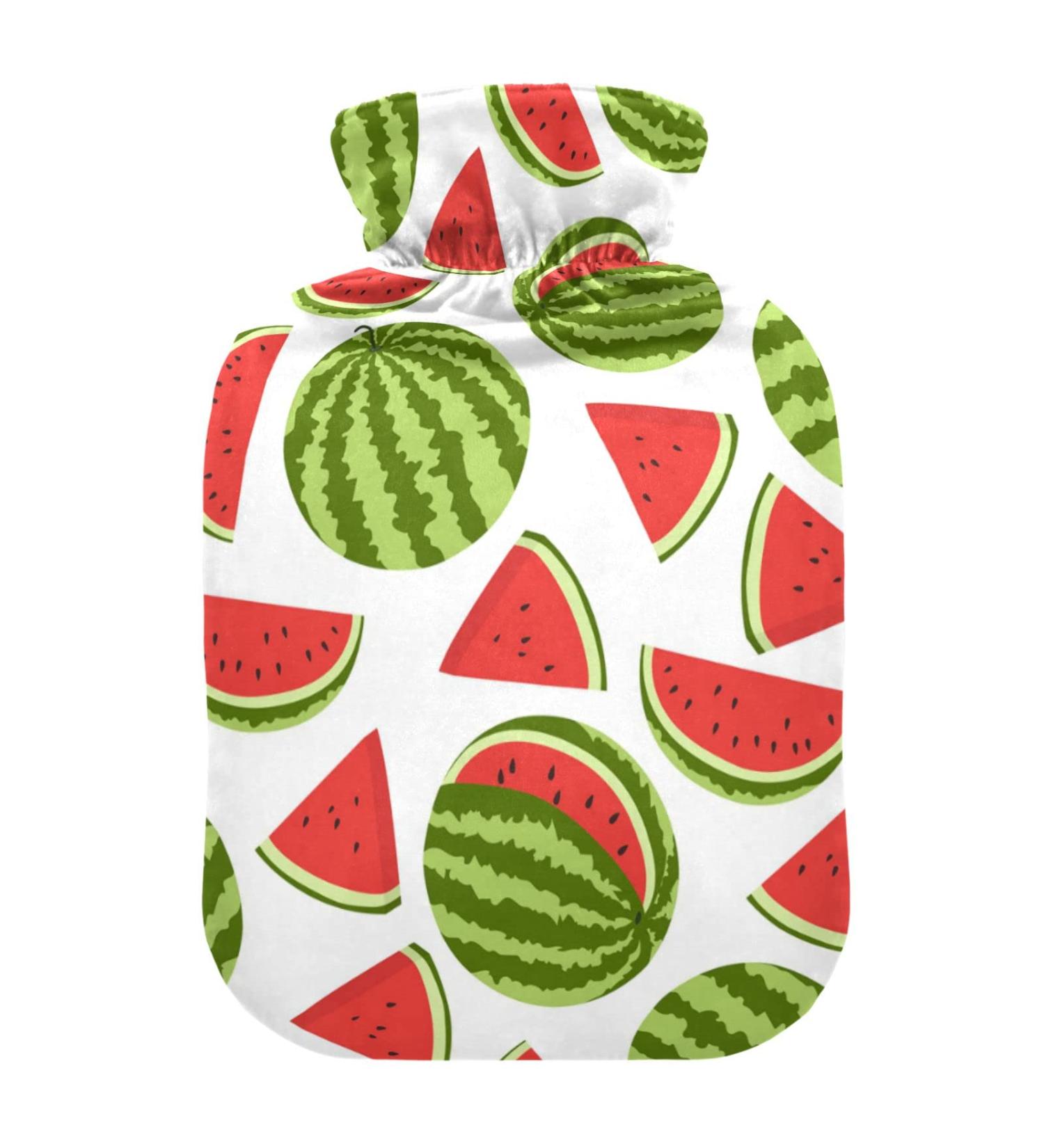 Hot Water Bottles with Watermelon Cover - 2L Pain Relief & Bed Warmer for Pregnant Women | International Shipping - Buy Online on GoSupps.com