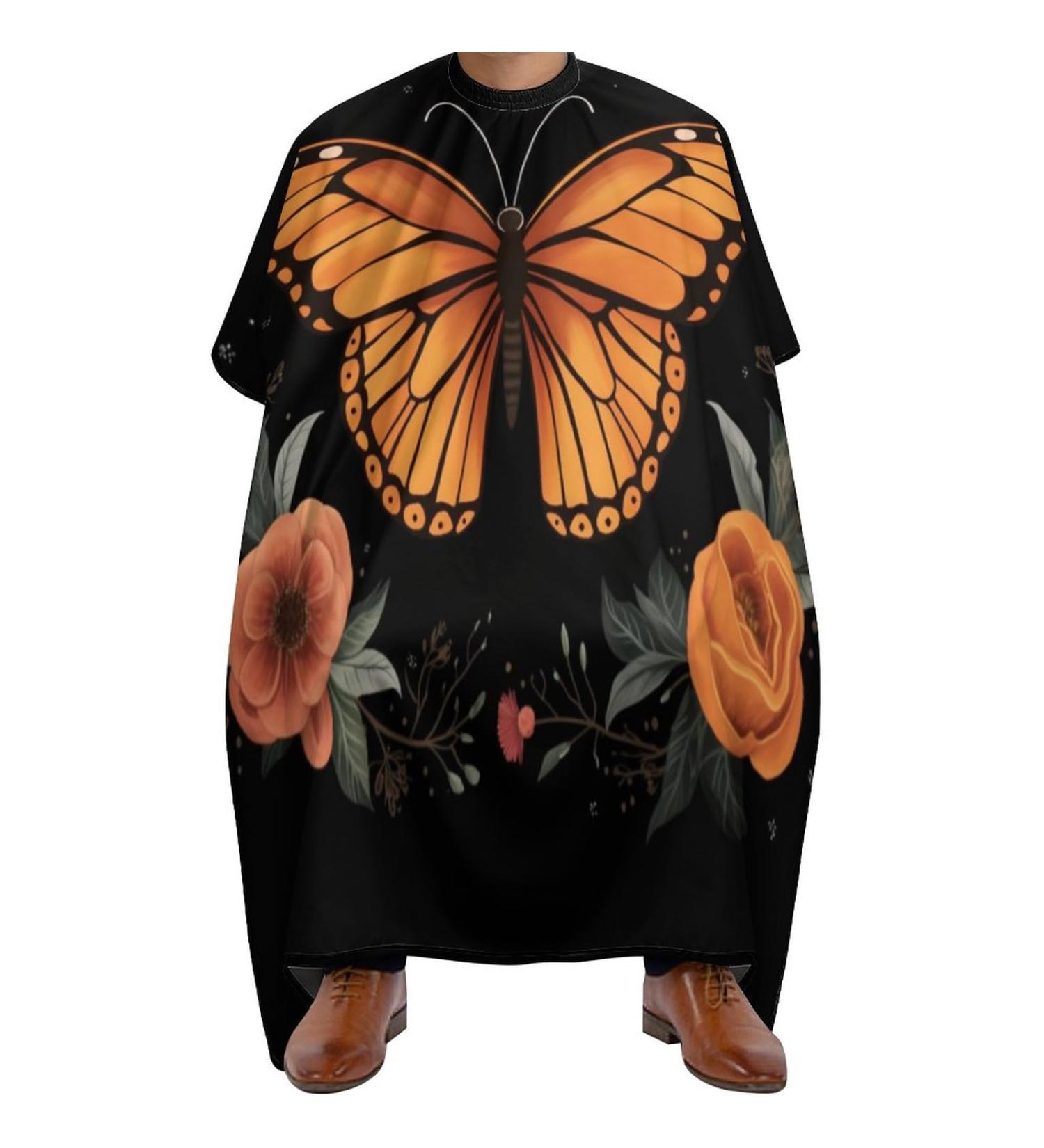 Butterfly Moon Flower Boho Mandala Barber Cape - Water Stain Resistant & Anti-Static Hair Cutting Salon Apron (56.7''x66.9 - Buy Online on GoSupps.com