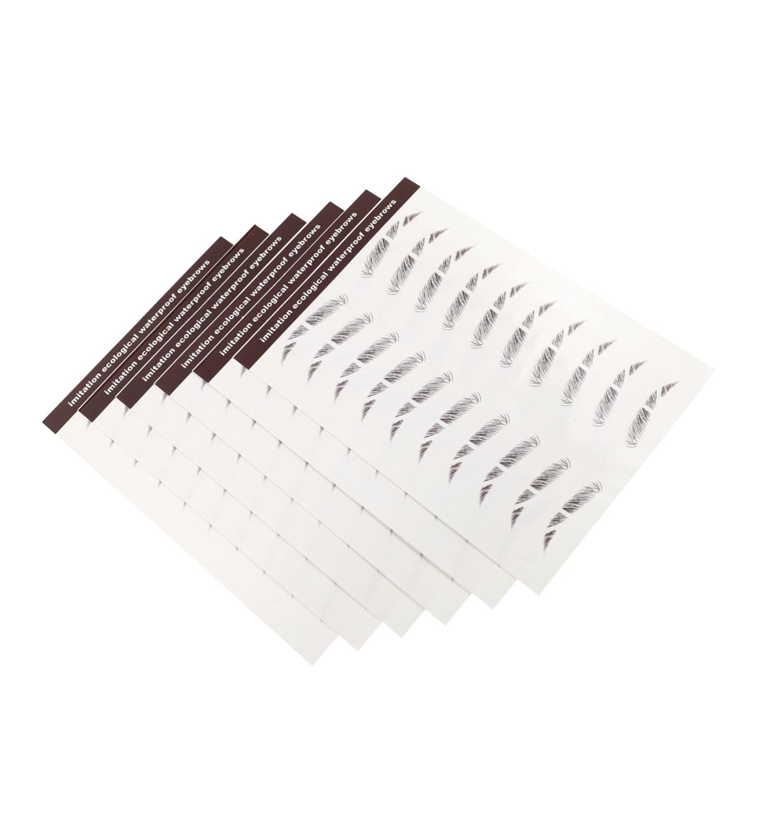 Beavorty 6pcs eyebrow stickers 3d stickers tattoo eyebrow Temporary Brow Tattoos cosmetic 4d - Buy Online on GoSupps.com