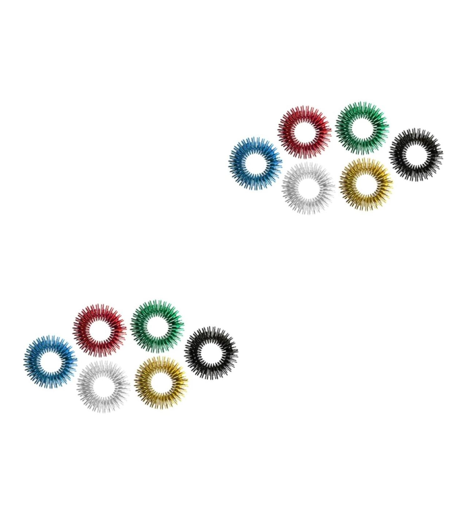 Solustre 12 Pcs Children's Acupressure Ring Set - Mini Stress Relief Toys & Finger Massage Devices for Kids - Buy Online on GoSupps.com