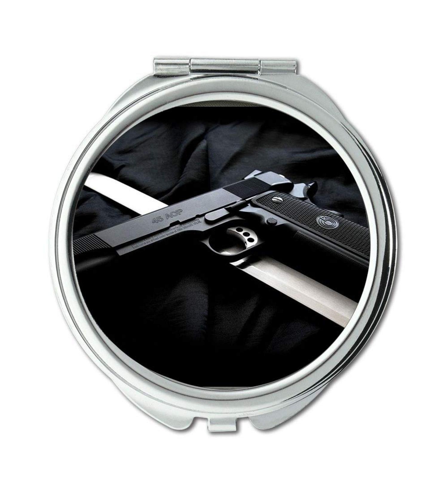 Mirror Compact Mirror pistol squat Round Mirror new gun pocket mirror portable mirror - Buy Online on GoSupps.com